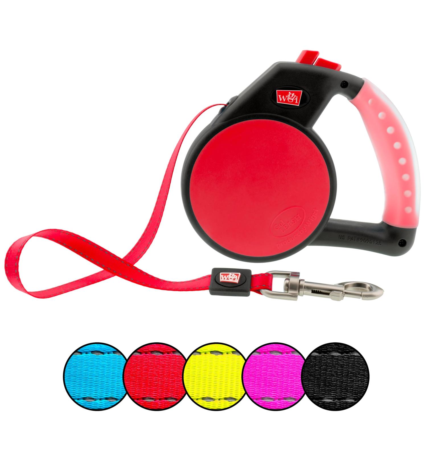 Retractable Gel Pet Leash Handle - Red Medium | Dog Leash - Buy Online on GoSupps.com