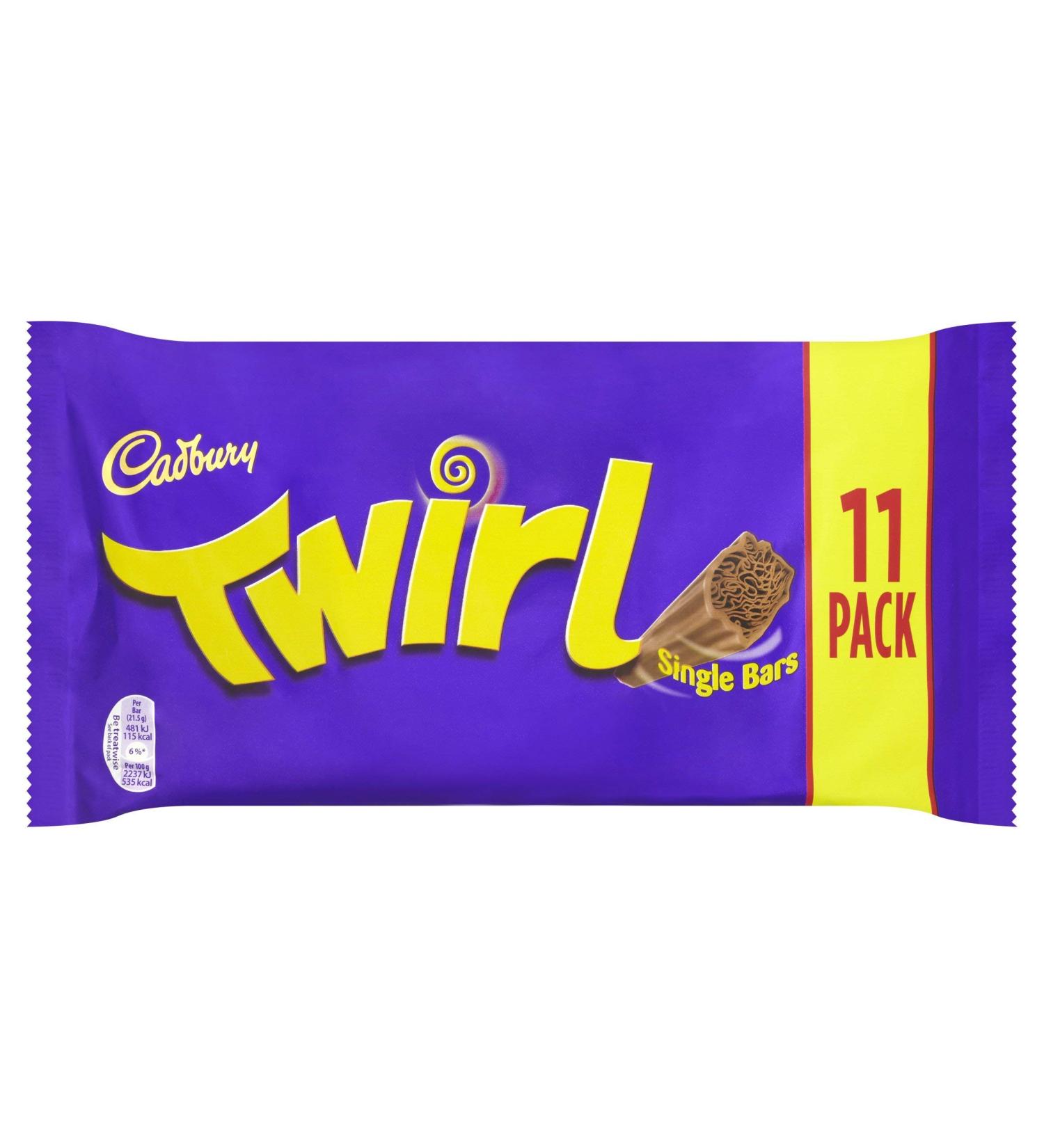 Cadbury Twirl Chocolate Bar 11 x 21.5 g - Buy Online on GoSupps.com