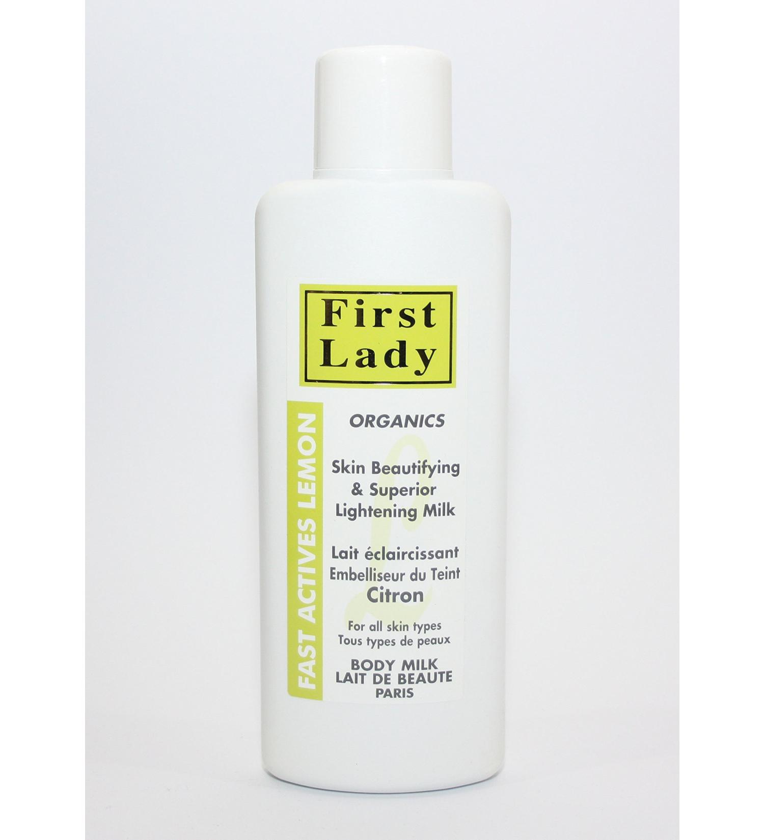 First Lady Organics Lemon Skin Beautifying & Superior Lightening Body Milk 750ml - Buy Online on GoSupps.com