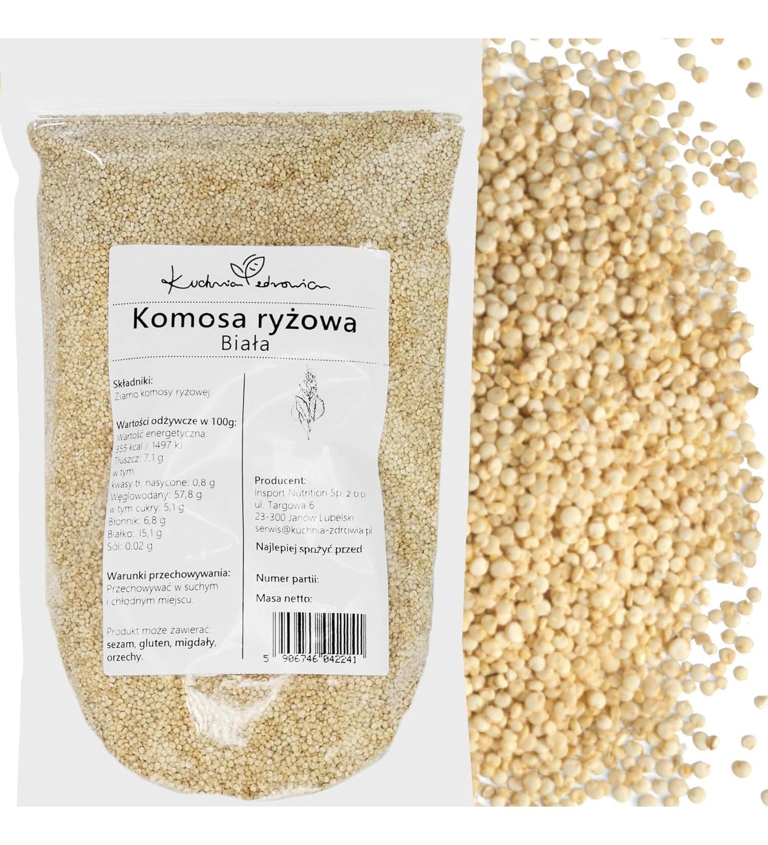  Kuchnia Zdrowia Kuchnia Zdrowia - White Quinoa - High Protein - Rice Substitute - Vegan - Leak Proof Packaging with Zipper - 1kg Doypack - Buy Online on GoSupps.com