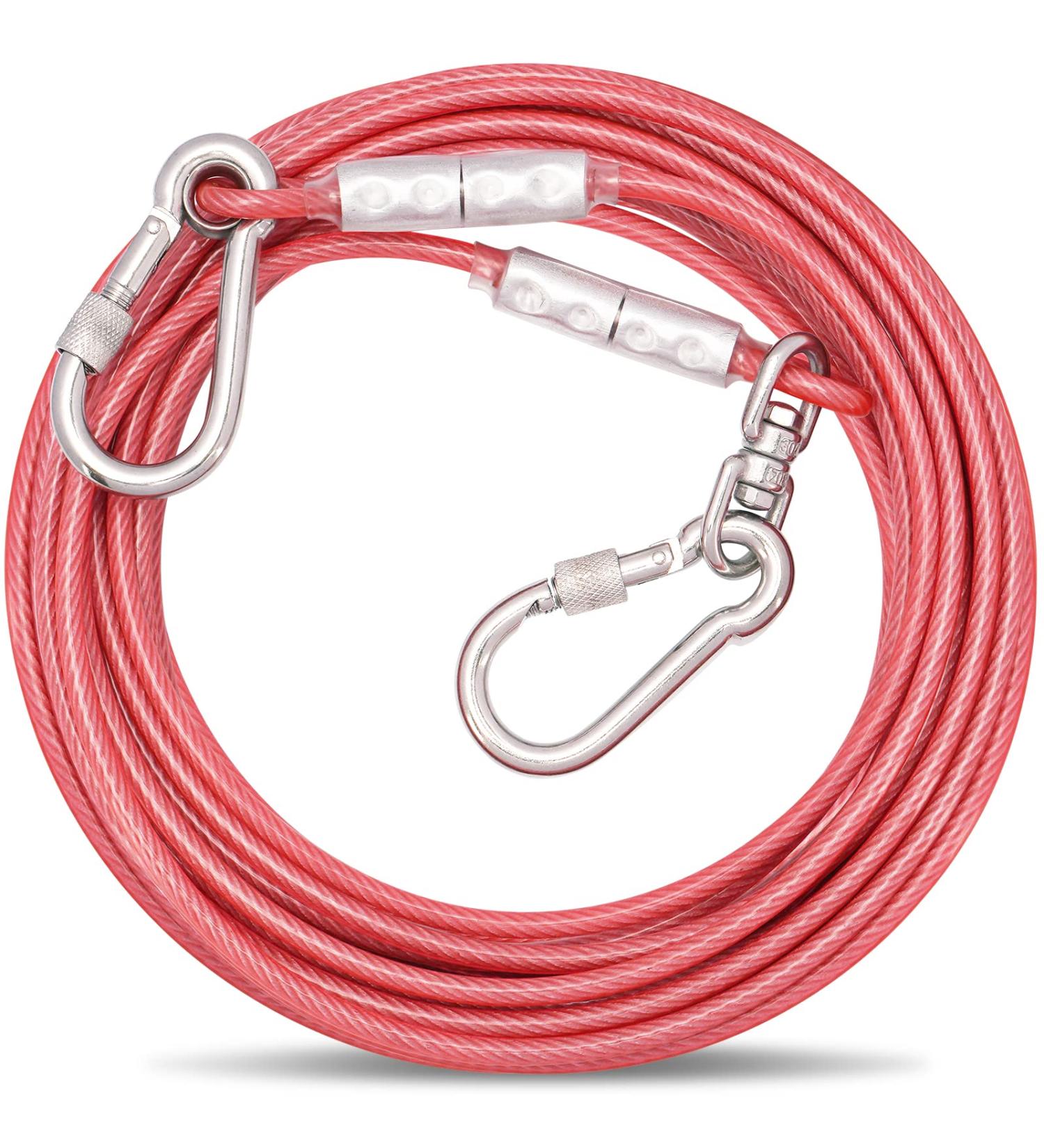 Premium 15M Pink Tie-Out Leash for Dogs | Durable Yard Leash | 3/6/9/15m Options Available - Buy Online on GoSupps.com