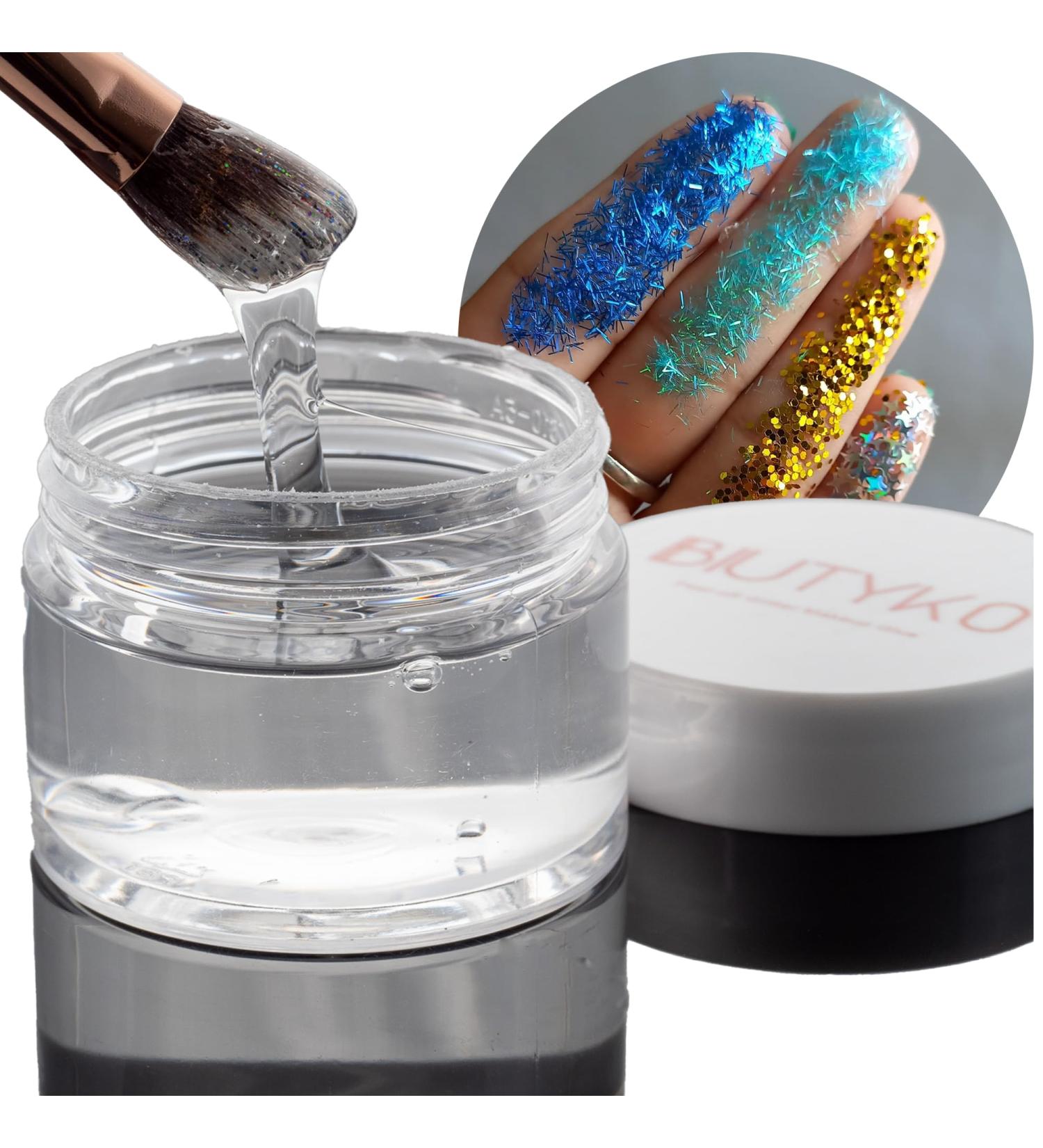 Makeup Glitter Glue Peel-Off Formula - Long-Lasting Adhesive for Eyes Face & Body | Chunky Glitter Jewels & Gems - Buy Online on GoSupps.com