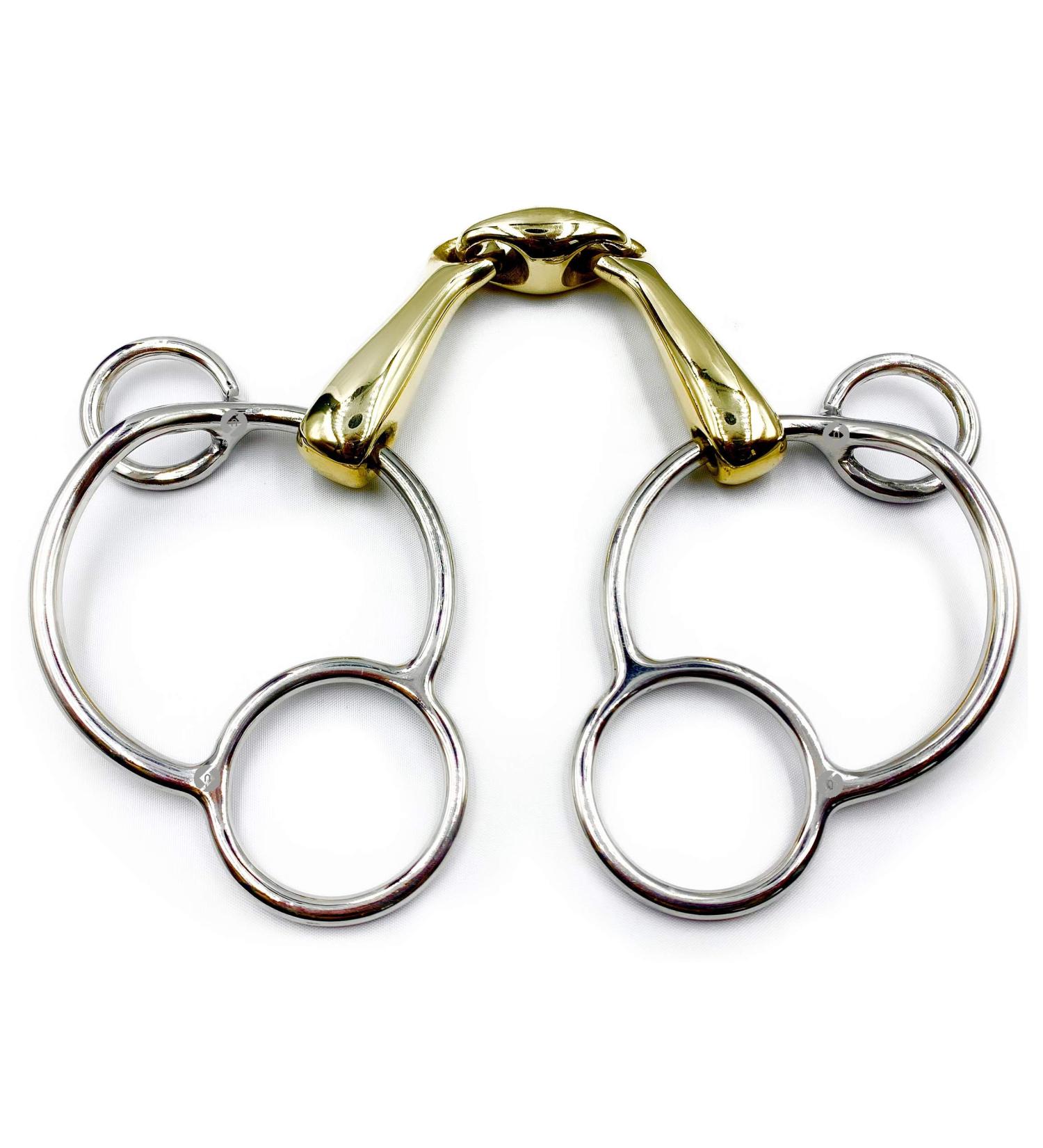 OTTE Double Joint Universal Horse Bit with Lozenge German Silver Snaffle (6.5") - Buy Online on GoSupps.com