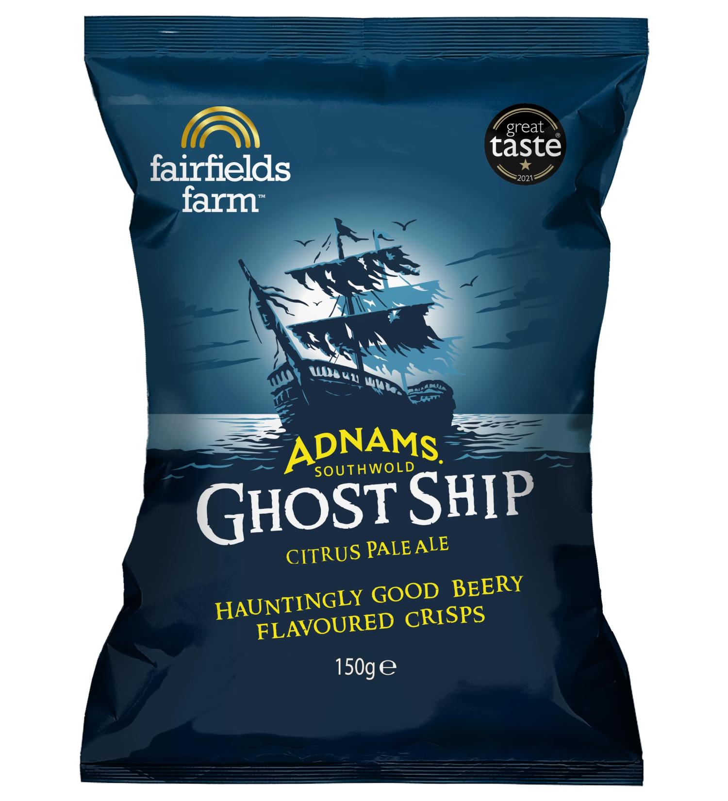 Fairfields Farm Crisps - Adnams Ghost Ship 150g | Pack of 10