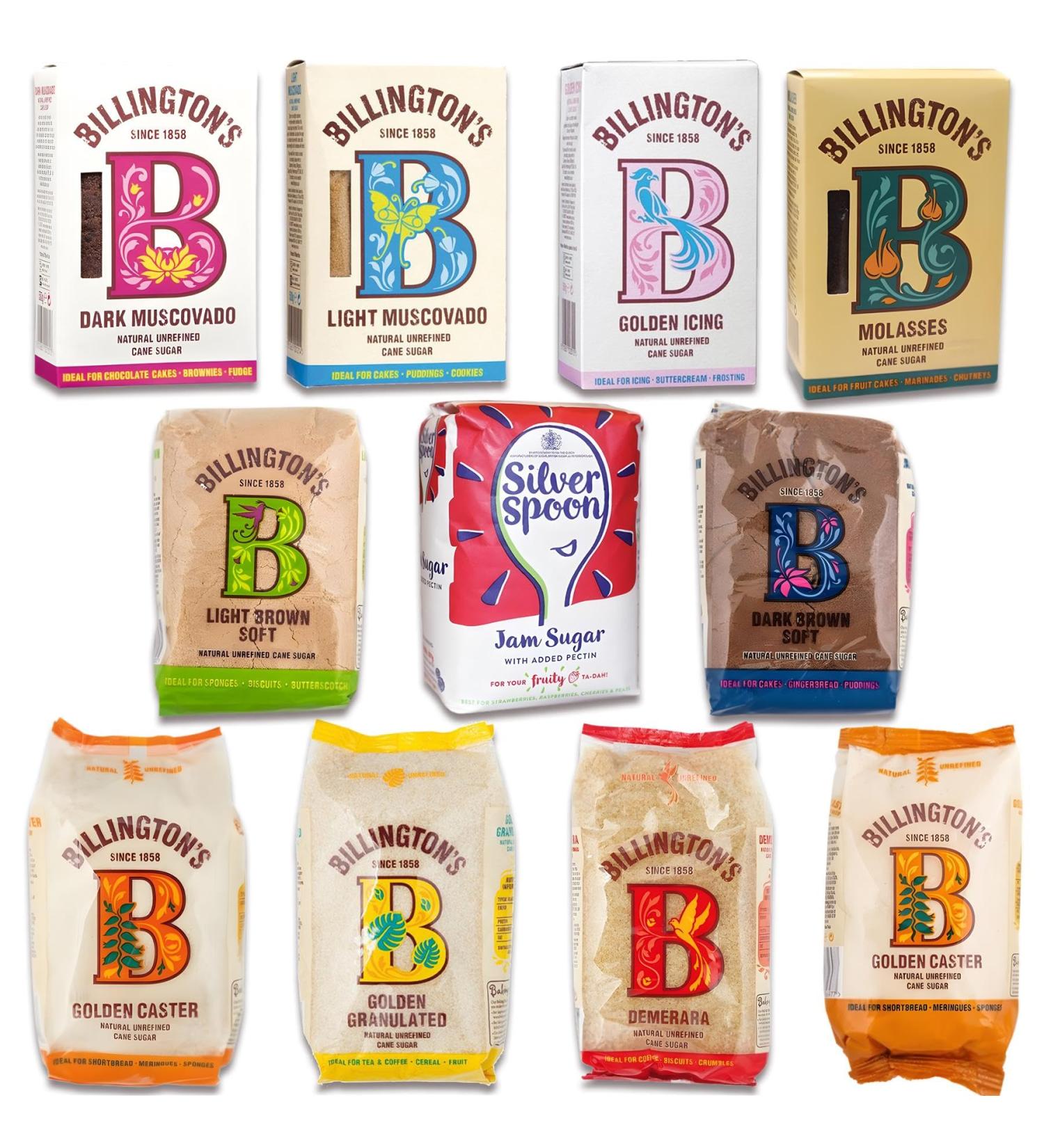 Billingtons Sugar Pick N Mix - Create Custom Sugar Combo with 10+ Flavours | SeaFood Bramley Apple Tartare Cranberry | Sugar Gift Set for Sugar Lovers - Pack of 5 - Buy Online on GoSupps.com