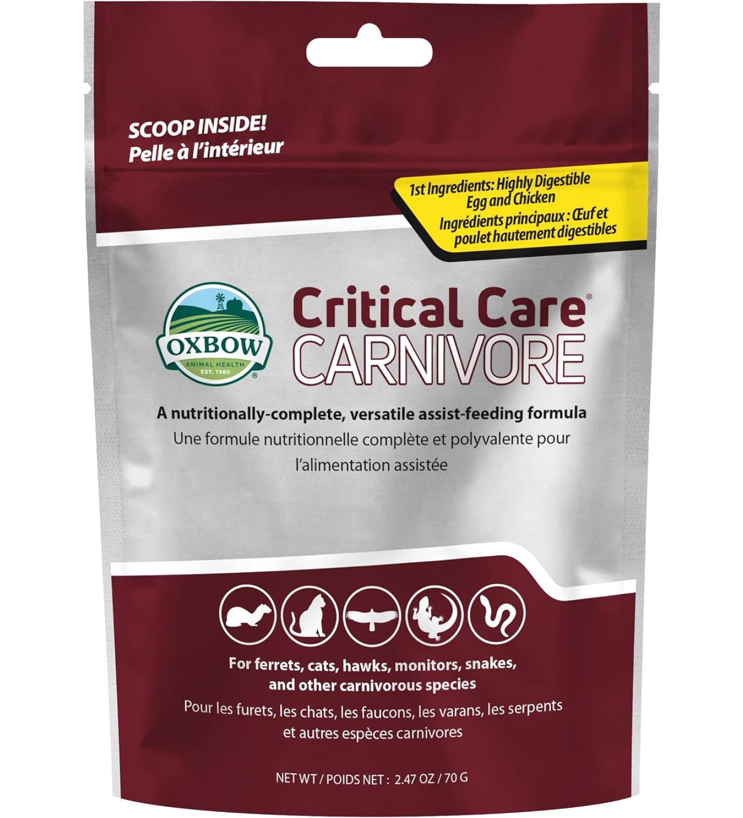 Oxbow Animal Health Critical Care - Carnivore - 2.47 Oz. - Buy Online on GoSupps.com