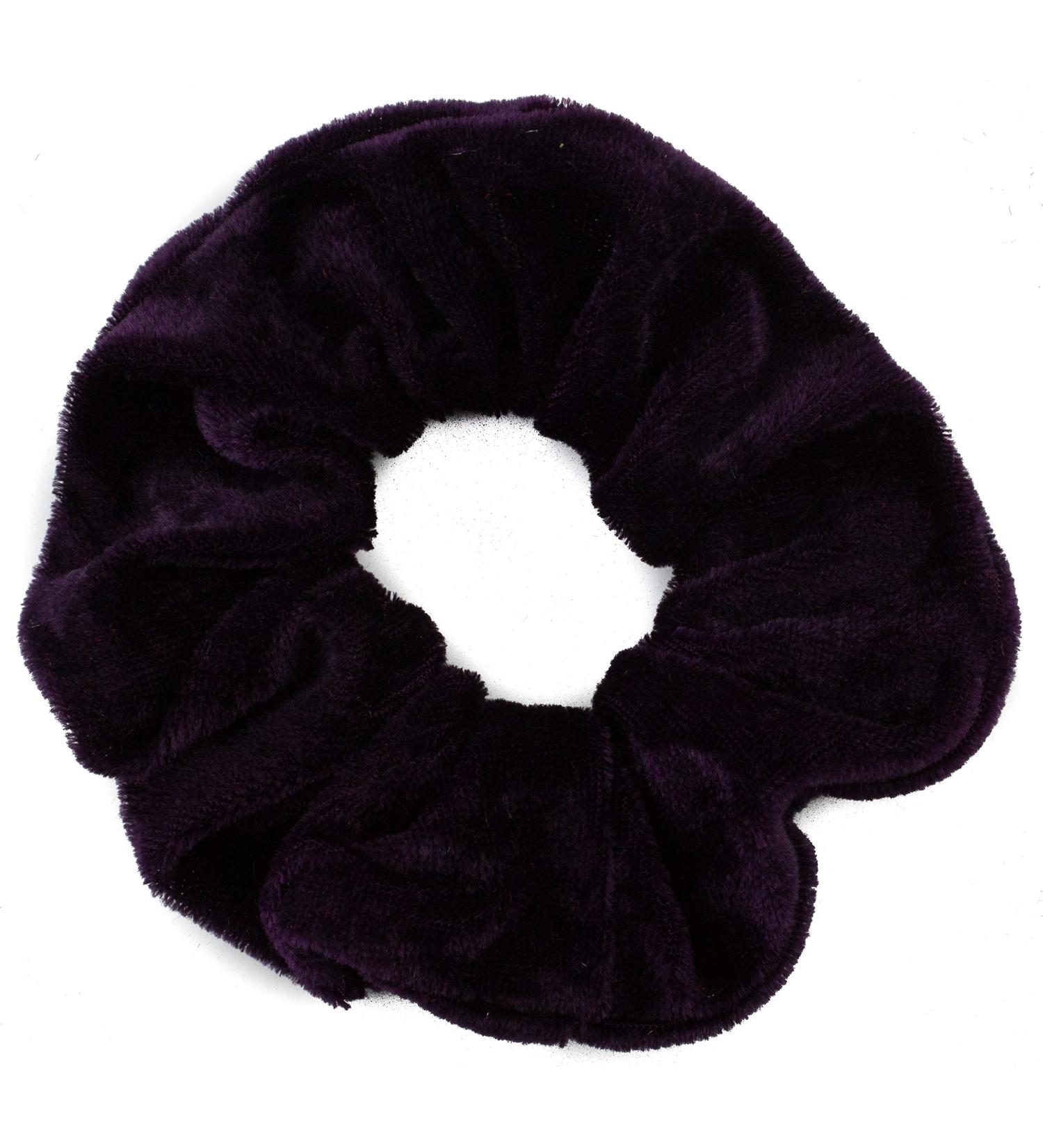 Mytoptrendz Plain Scrunchie Soft Ponytail Hair Tie Elastic -Purple