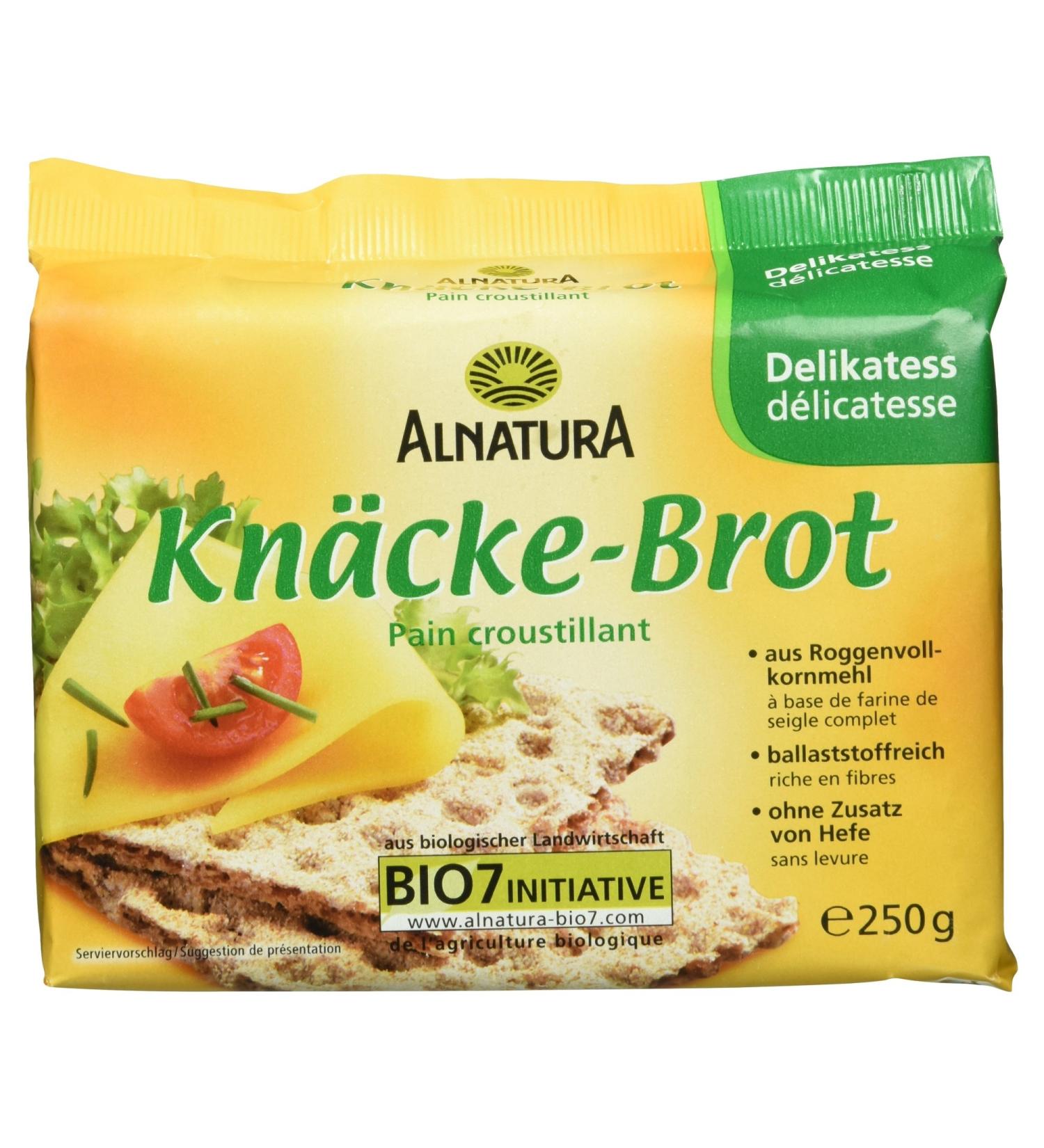 Alnatura Organic Crispbread Delicacy - Vegan Rye Crackers | Pack of 12 (250g Each) - International Shipping Available - Buy Online on GoSupps.com