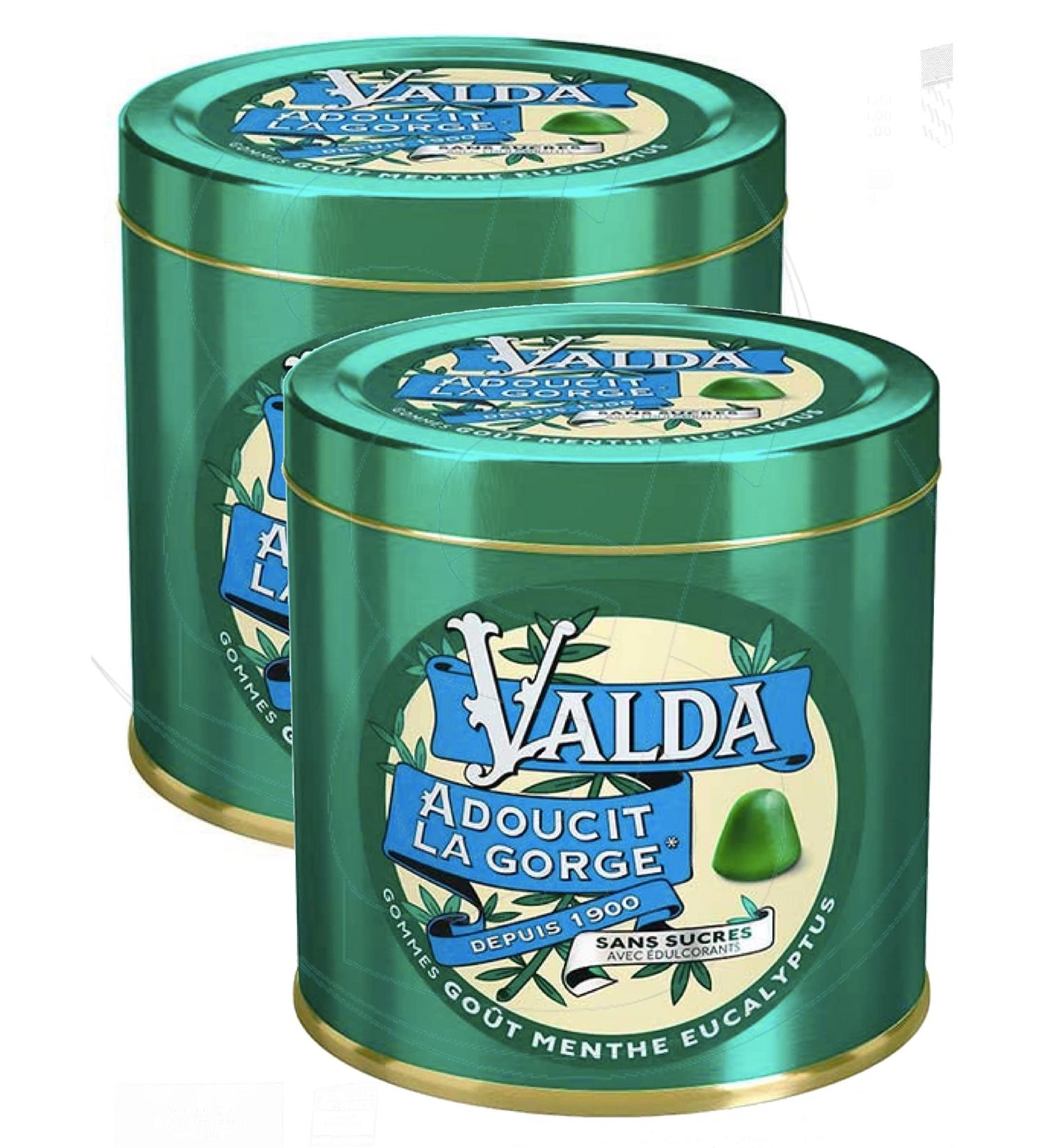 Valda Sugar-free Gums Mint Eucalyptus 160g - Set of 2 Boxes (2) - Buy Online on GoSupps.com