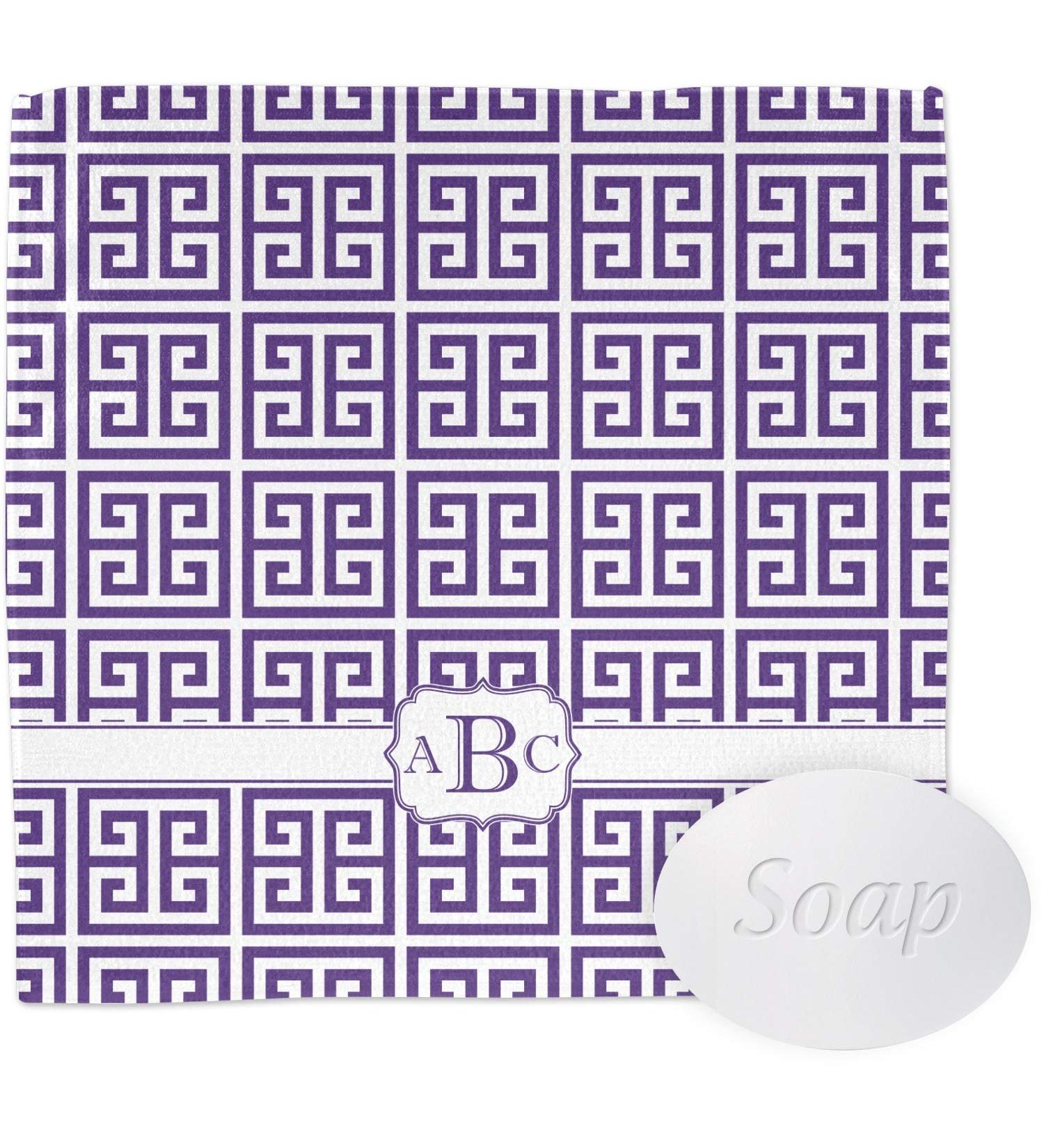 YouCustomizeIt Personalized Greek Key Washcloth