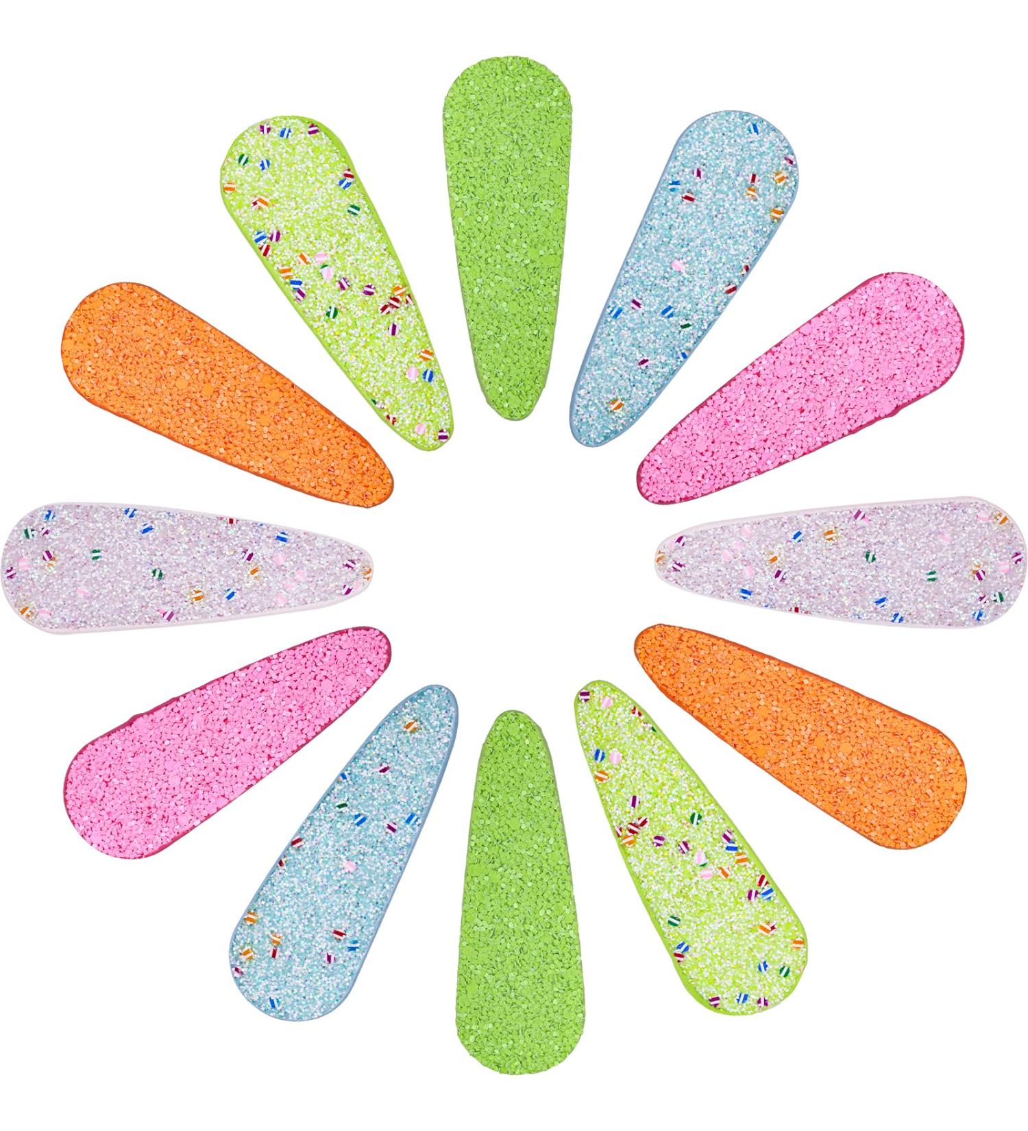 12Pcs Snap Hair Clips - Jaqakid 3 Inch Metal Barrettes in 6 Assorted Colors - No Slip Cute Solid Candy Color Hair Accessories for Girls, Women, Kids, Teens, Toddlers - Buy Online on GoSupps.com