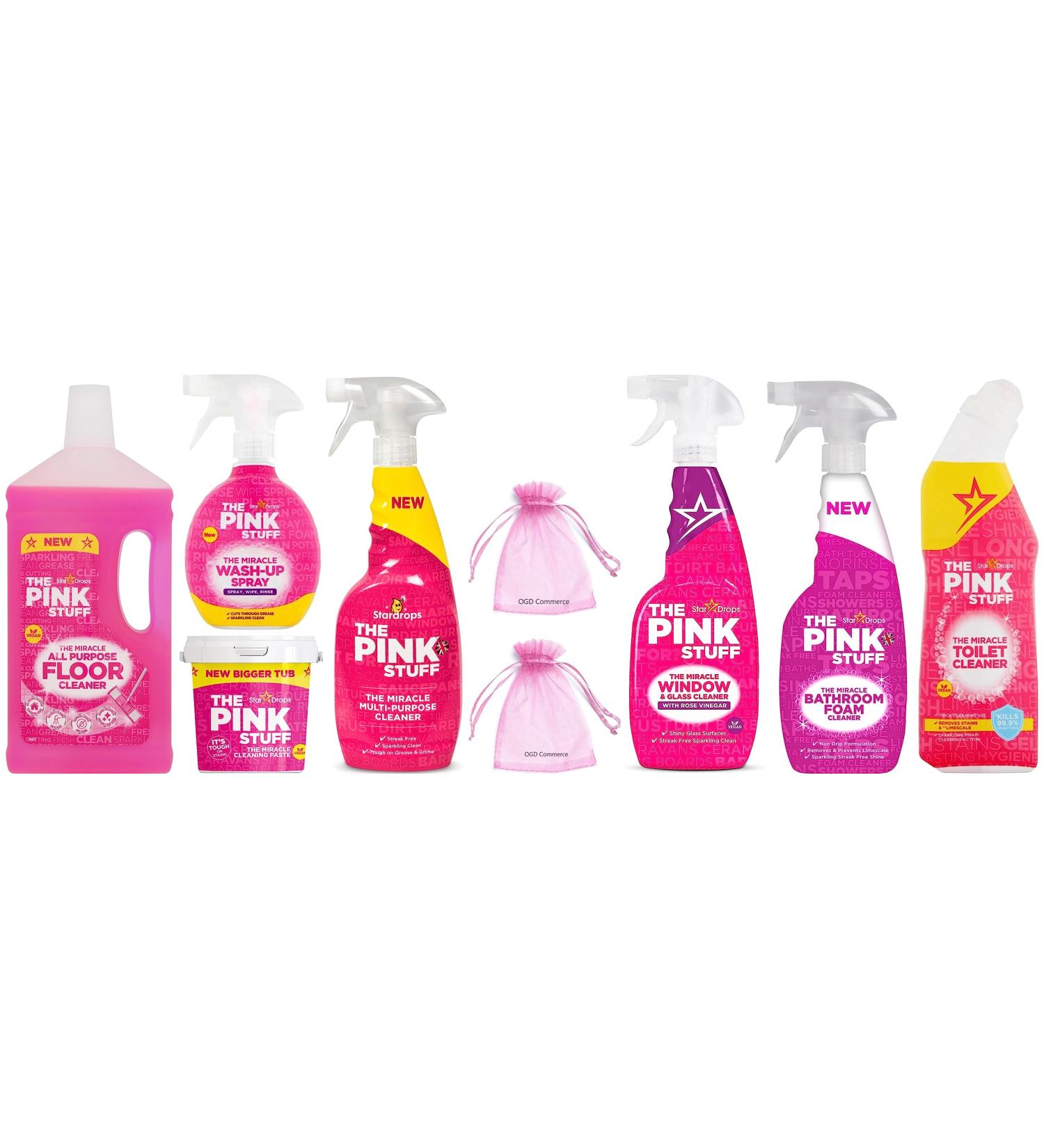 OGD Commerce Stardrops The Pink Stuff Miracle household All Purpose Cleaning Bundle Cleaners for Outdoor use Floor Dishes Kitchen Windows Glass Surfaces & Bathroom 7 pieces set - Buy Online on GoSupps.com