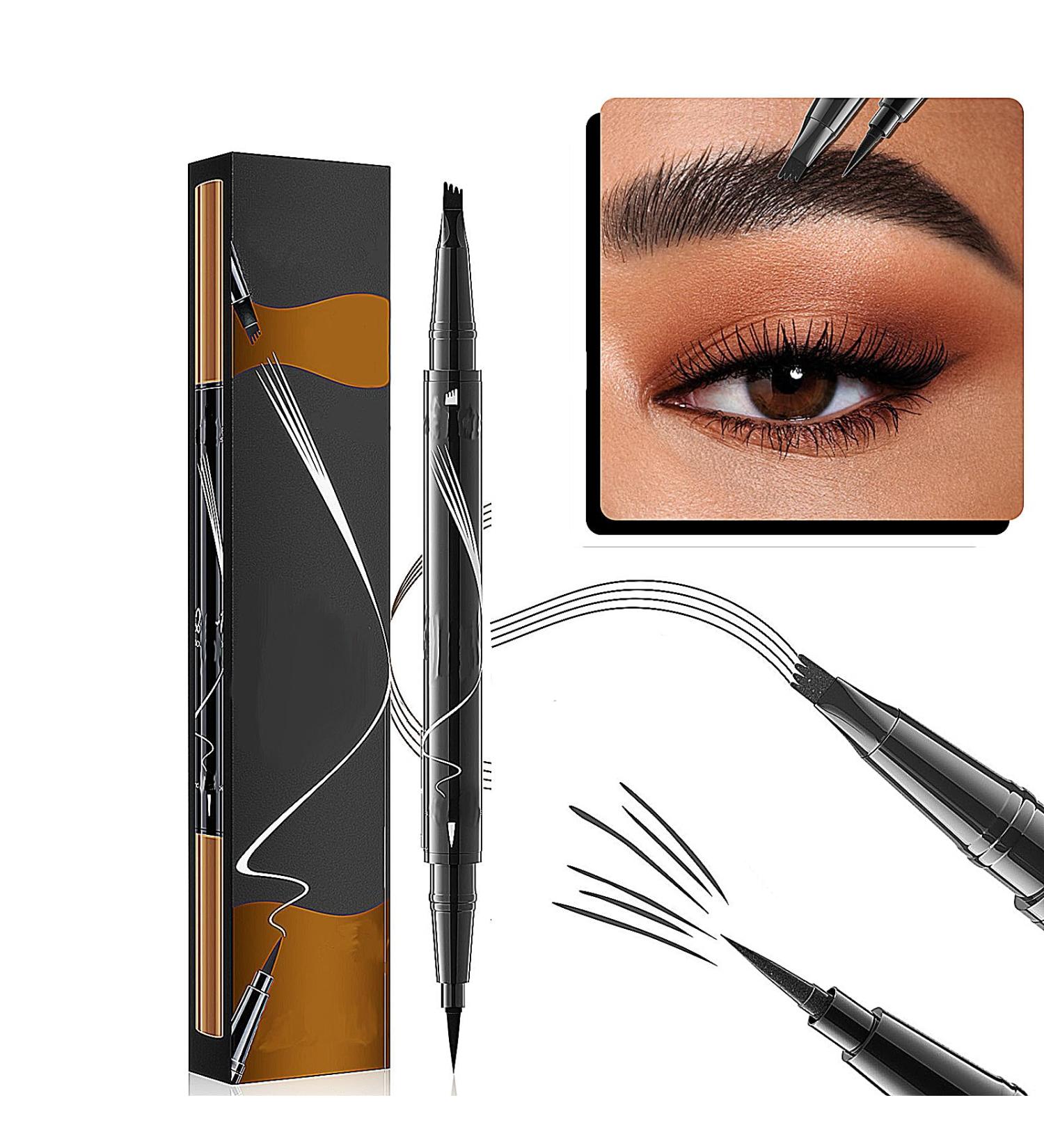 Natural Brow Eyebrow Pen Trailott Eyebrow Pen Bulletboard Waterproof Eyebrow Pen (Light Brown) Waterproof With 4-Fork-Tip & Precise Brush-Tip Bulletboard Waterproof Eyebrow Pen Bulletinboard Brow Pen Black 04 - Buy Online on GoSupps.com