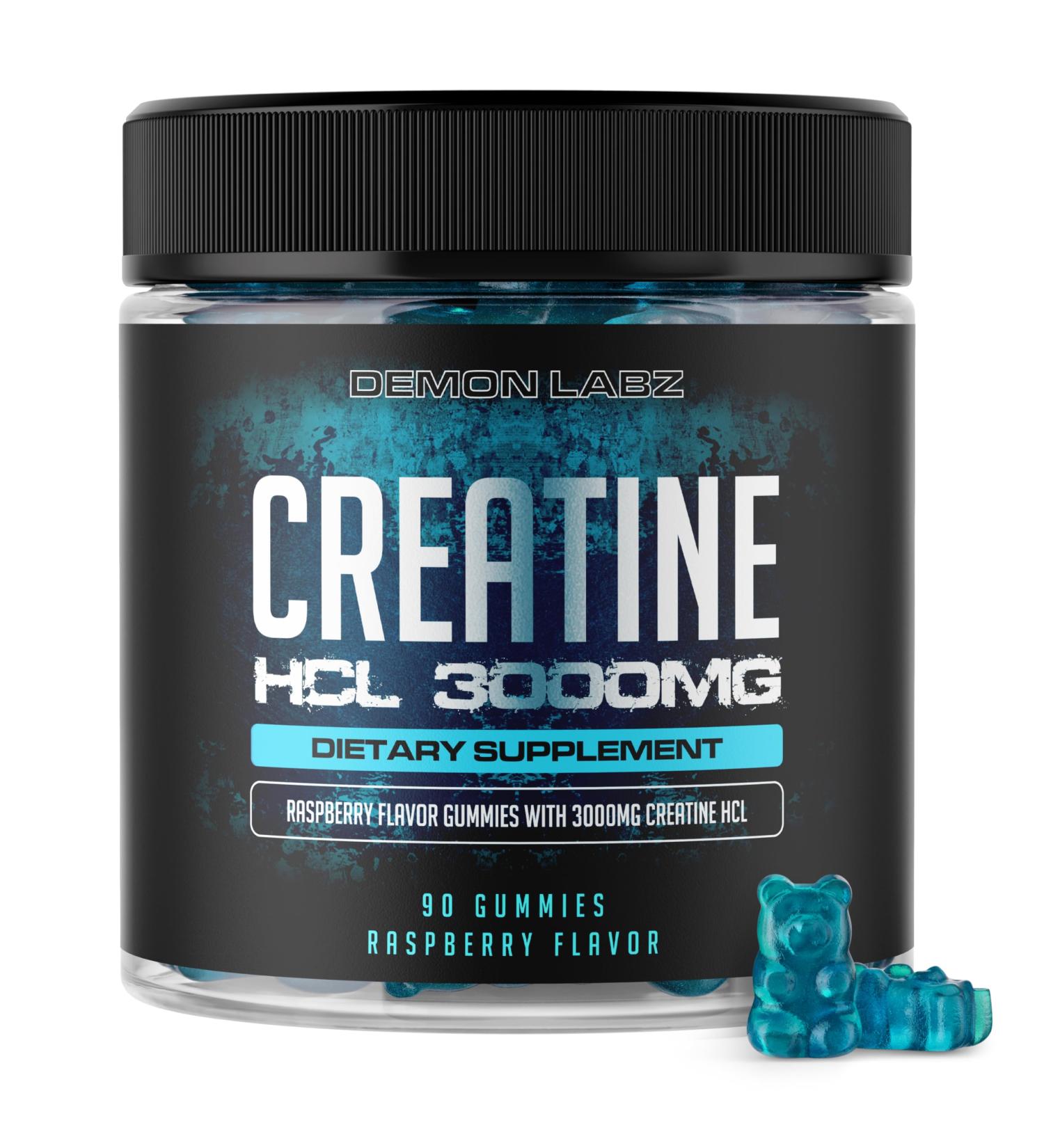 Buy Vegan Creatine HCL 3000mg Gummies - Raspberry Flavor (90 Count) | International Shipping - Buy Online on GoSupps.com