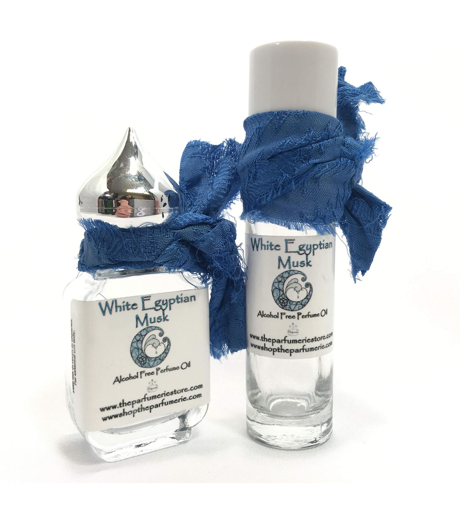 White Egyptian Perfume Essence Oil Alcohol Free (10 ml.) (White Egyptian Musk - Arabesque Bottle)