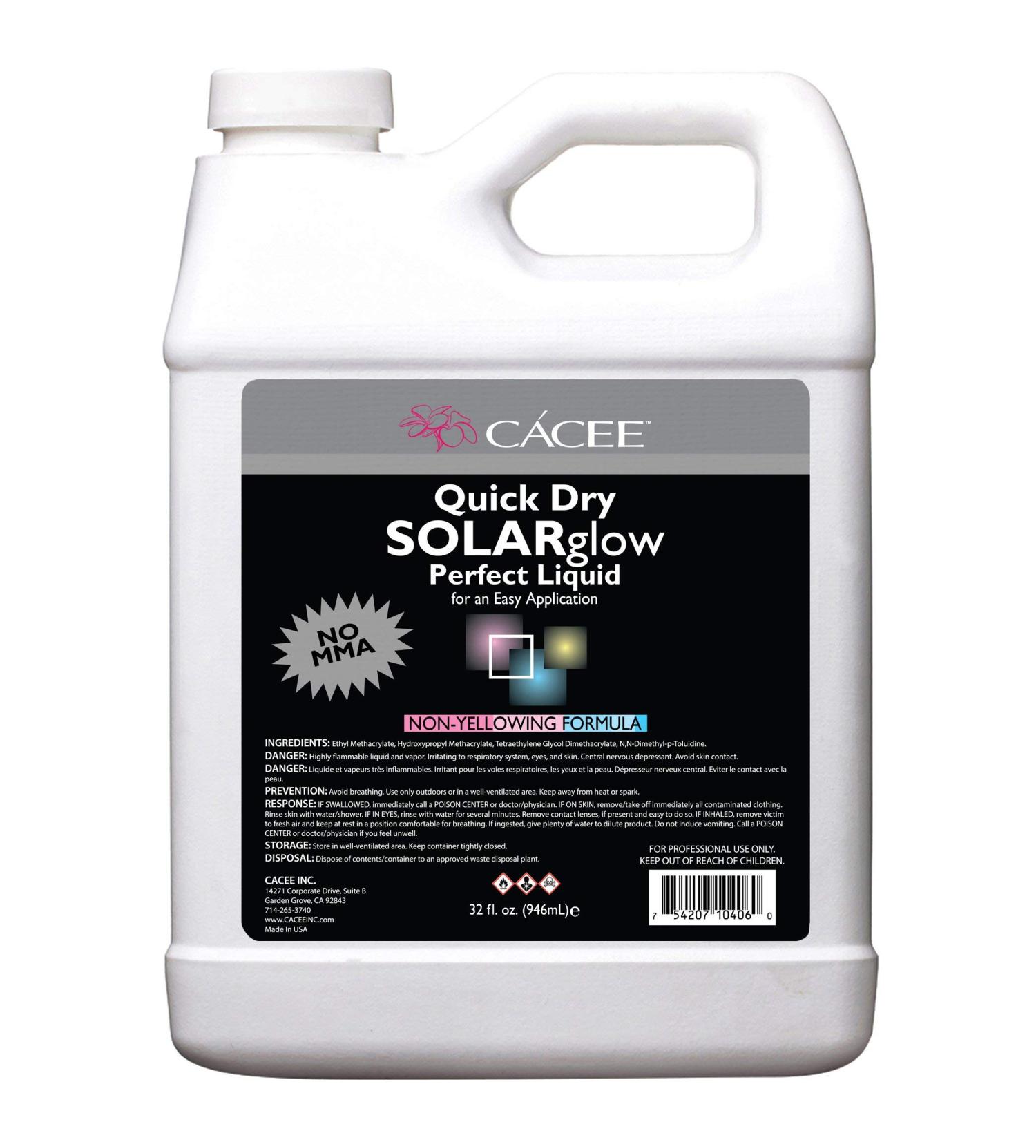 Ca.Environment Fast Setting Acrylic Nail Liquid Monomer 32 oz - Quick Dry Solar Glow, Professional Non-Yellowing Formula - Buy Online on GoSupps.com