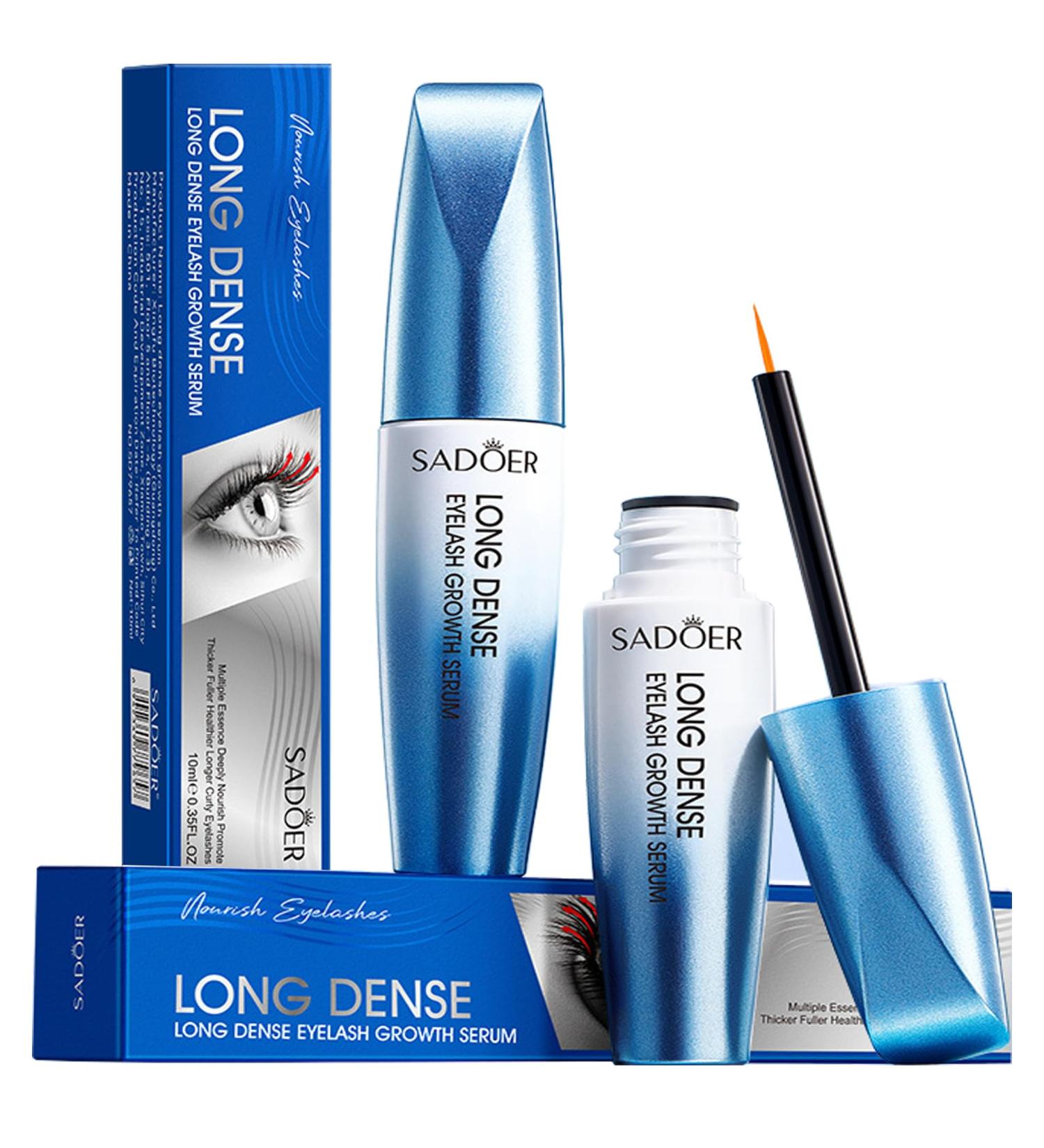 SDSM Eyelash serum 10 ml without hormones eyelash care for eyelashes fast growth eyebrow enhancer for voluminous eyelashes and natural density eyebrows - Buy Online on GoSupps.com