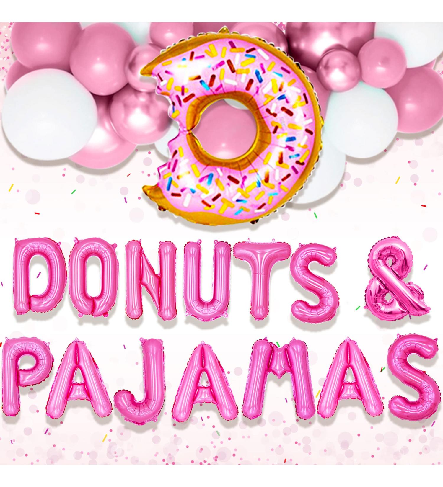 LaVenty Donuts & Pajamas Decoration Donuts &Â Pajamas Balloons PajamasÂ Party Decoration Slumber Party Decoration GirlsÂ Night Decoration Pink - Buy Online on GoSupps.com