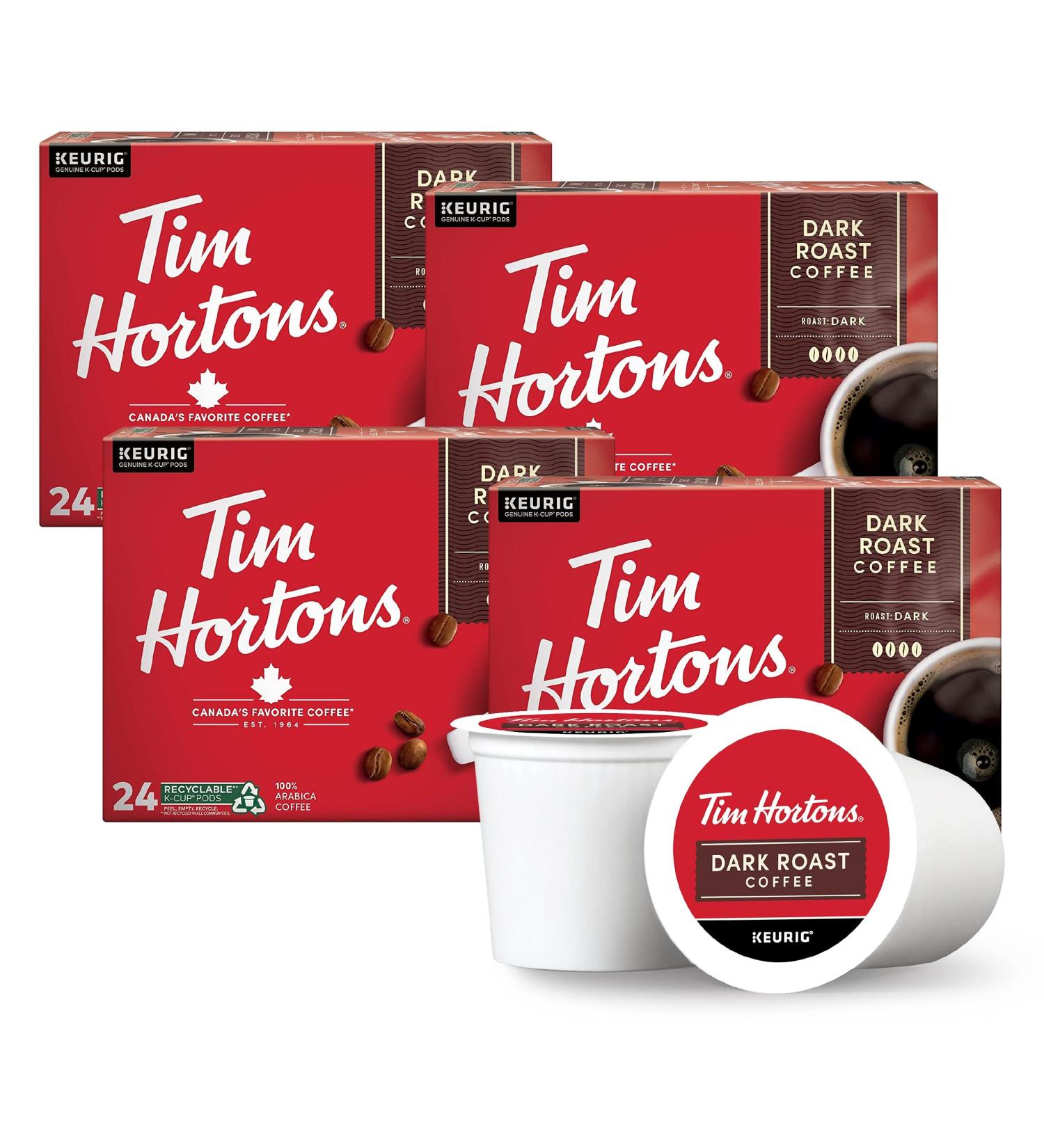 Tim Hortons Dark Roast Coffee 96 COUNT - Buy Online on GoSupps.com
