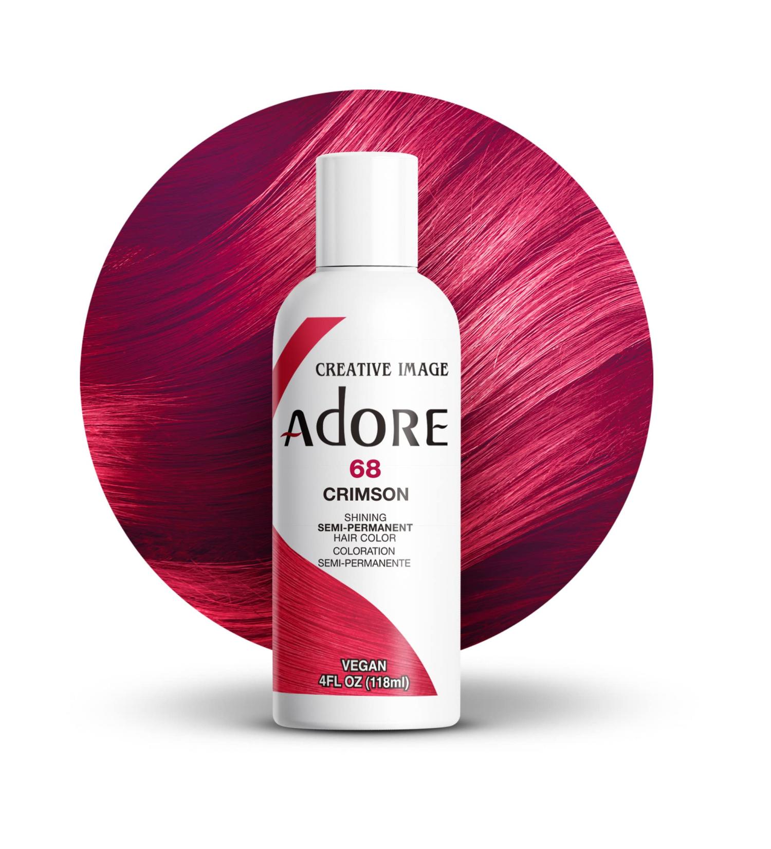 Adore Vegan & Cruelty-Free Hair Dye - 068 Crimson 4 Fl Oz (Pack of 2) - Buy Online on GoSupps.com