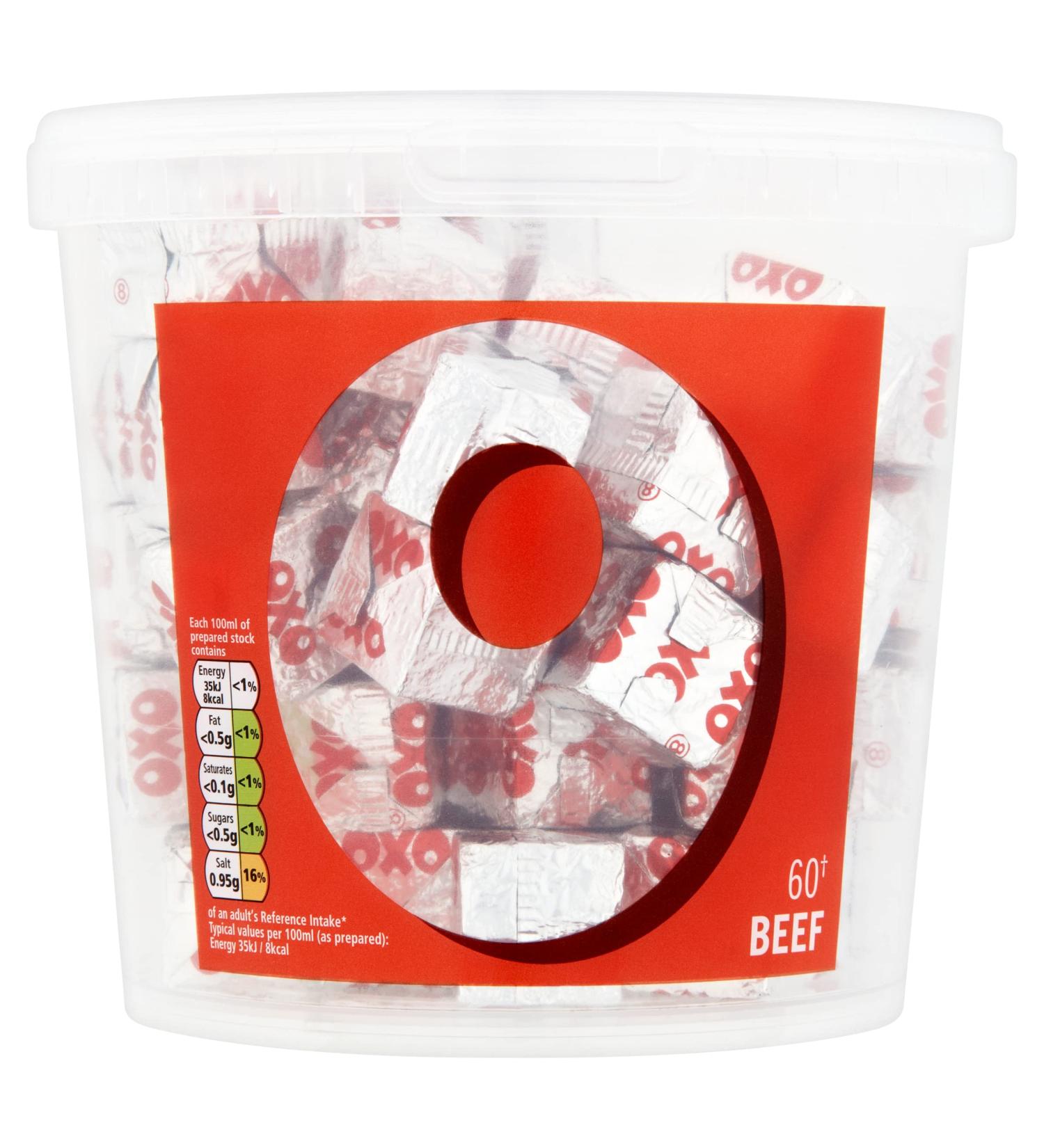 OXO 60 Beef Broth Cubes Made with Authentic Meat Juice 378g (Pack of 1) - Buy Online on GoSupps.com
