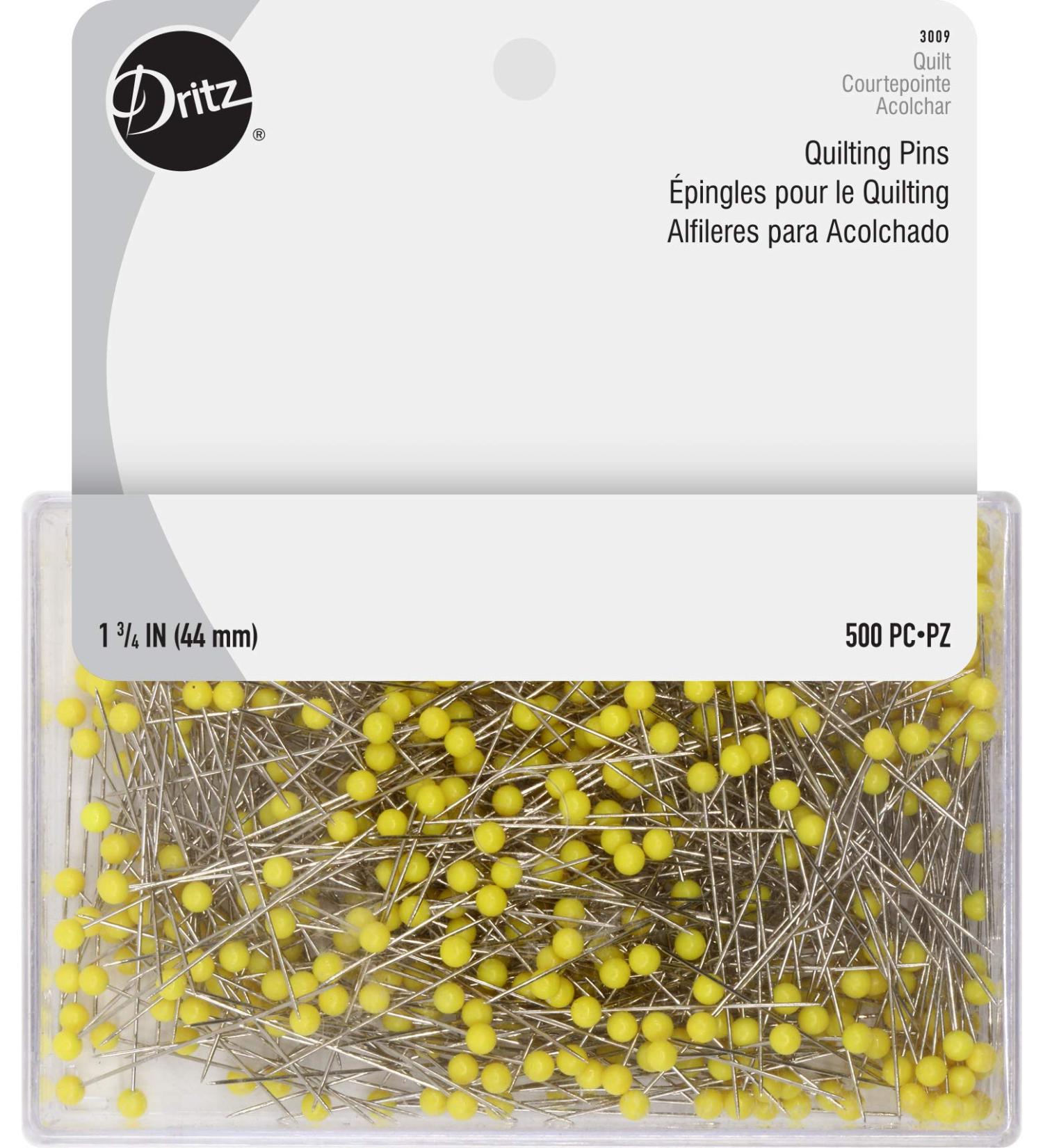 Dritz 3009 Quilting Pins 1-3/4-Inch Yellow - 500 Count - Buy Online on GoSupps.com