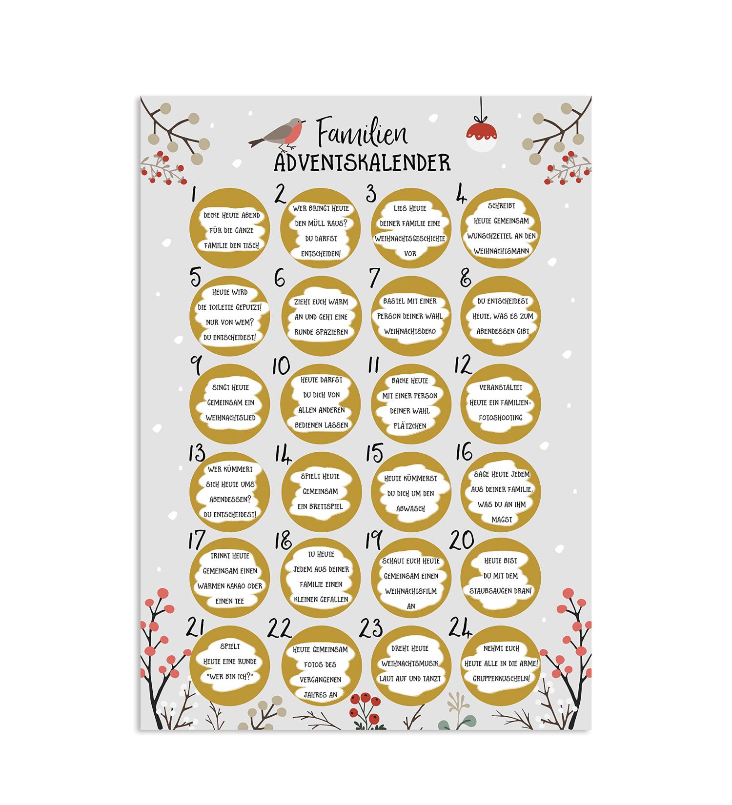 Nastami A3 Family Advent Calendar - Scratch Off Christmas Countdown | International Shipping - Buy Online on GoSupps.com