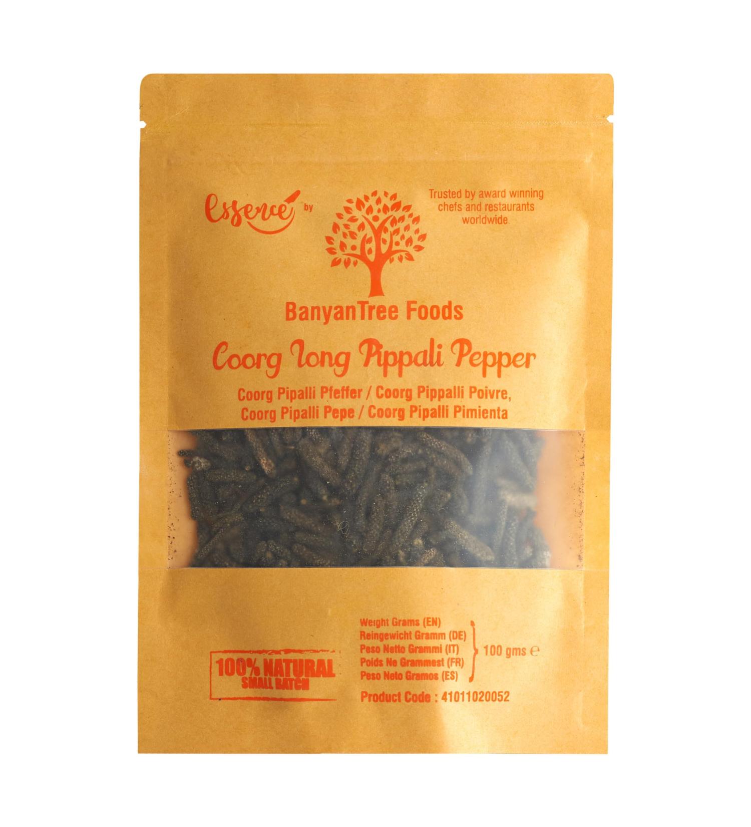 BanyanTree Foods Coorg Long Pepper | Pippali Pepper | Pipali Pepper 100g ~ All Natural, Indian Origin