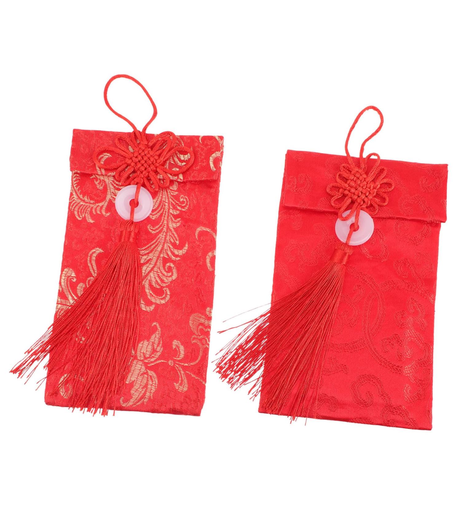 ABOOFAN 4 Pcs Fabric Red Envelope Chinese Gifts Hongbao Envelopes Lucky Money Envelopes Silk Red Envelope Red Envelopes Embroidered Purse Party Red Packets Cloth New Year Money Bag - Buy Online on GoSupps.com