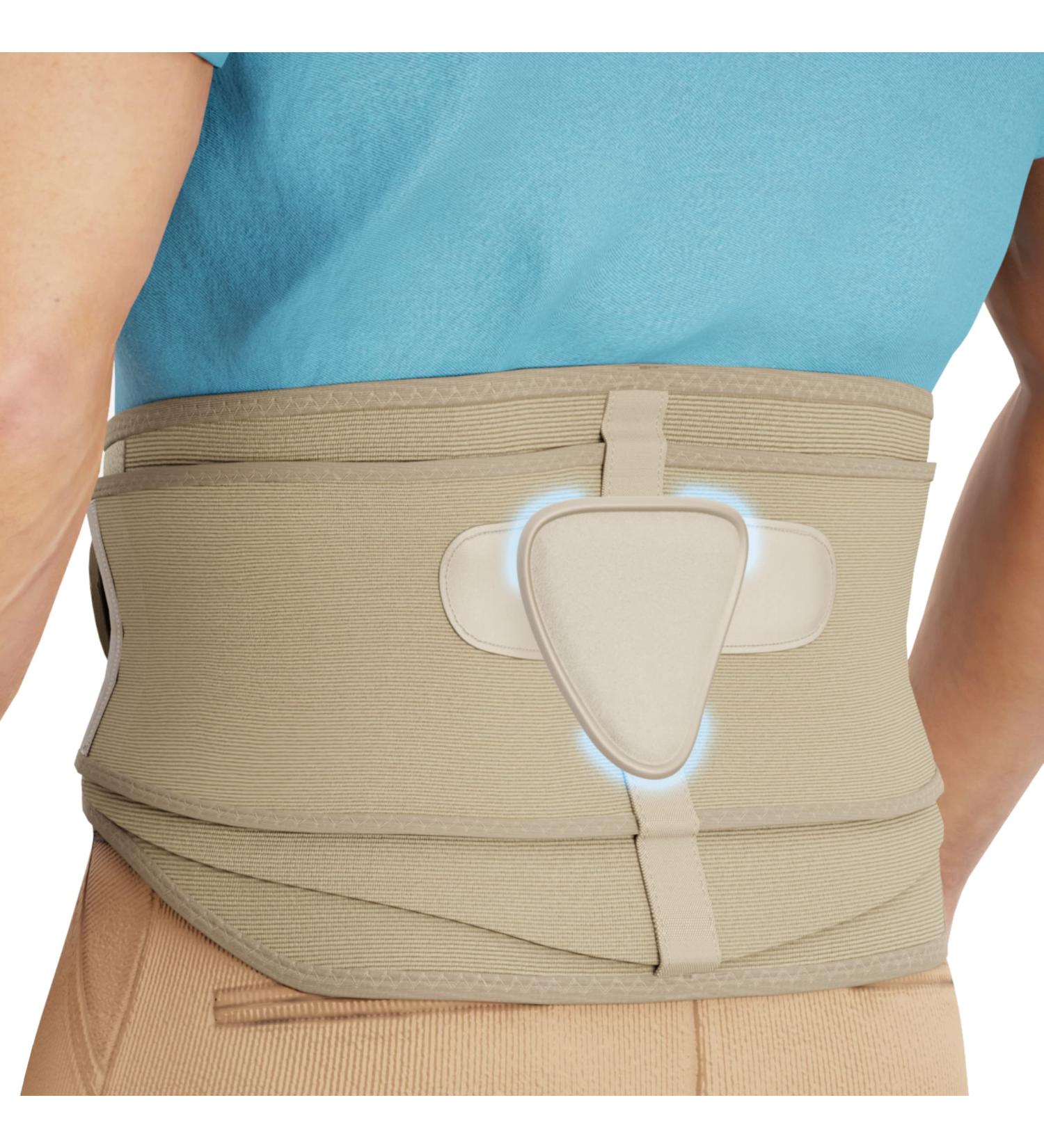 Modvel Back Bandage Lumbar Support for Men & Women - Orthopedic Posture Corrector & Back Pain Relief - Available in S/M/L Nude  - Buy Online on GoSupps.com