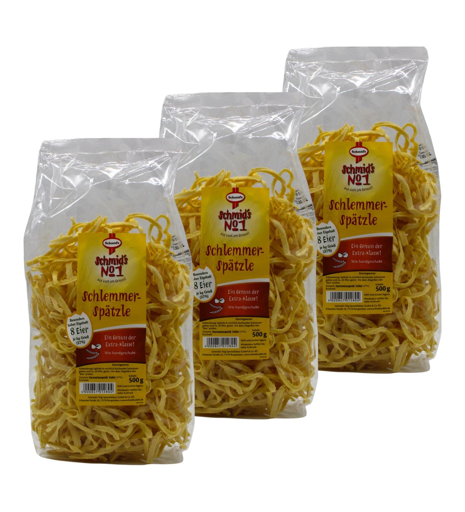 Schmid's Schmids No1 3 x Schlemmersp tzle 500 g excellent in taste and savory in the bite - Buy Online on GoSupps.com