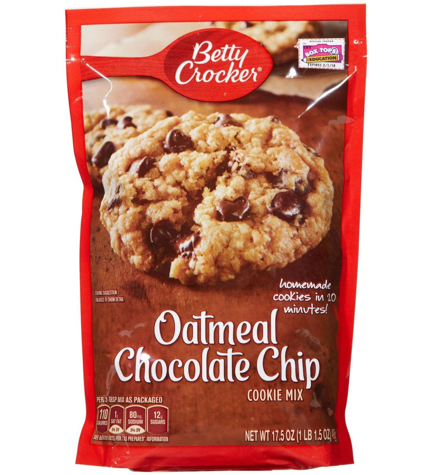 Betty Crocker Oatmeal Chocolate Chip Cookie Mix - 17.5 oz - 2 pk Chocolate Chip 1.09 Pound (Pack of 2)