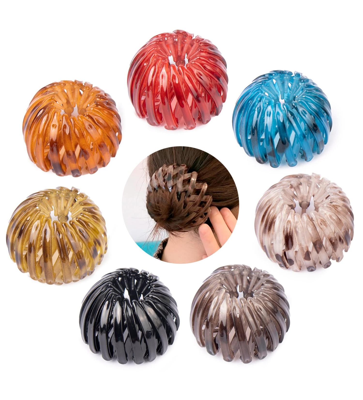Set of 7 Bird Nest Magic Hair Bun Clips - Hairpin Curling Clips for Women and Girls, Thin Hair Styling Accessories| AUEAR - Buy Online on GoSupps.com