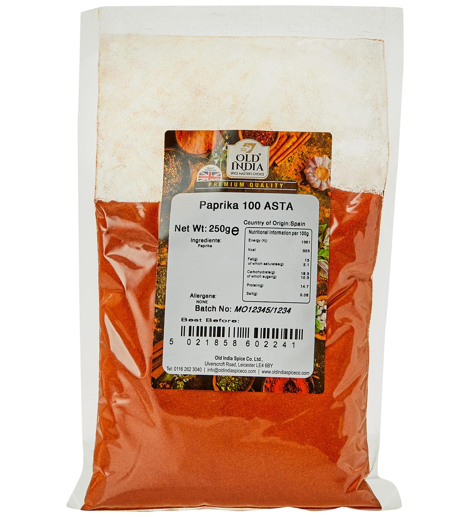 Old India Paprika 100 ASTA 250g - High Quality Spice Blend - 1 Pack - Buy Online on GoSupps.com