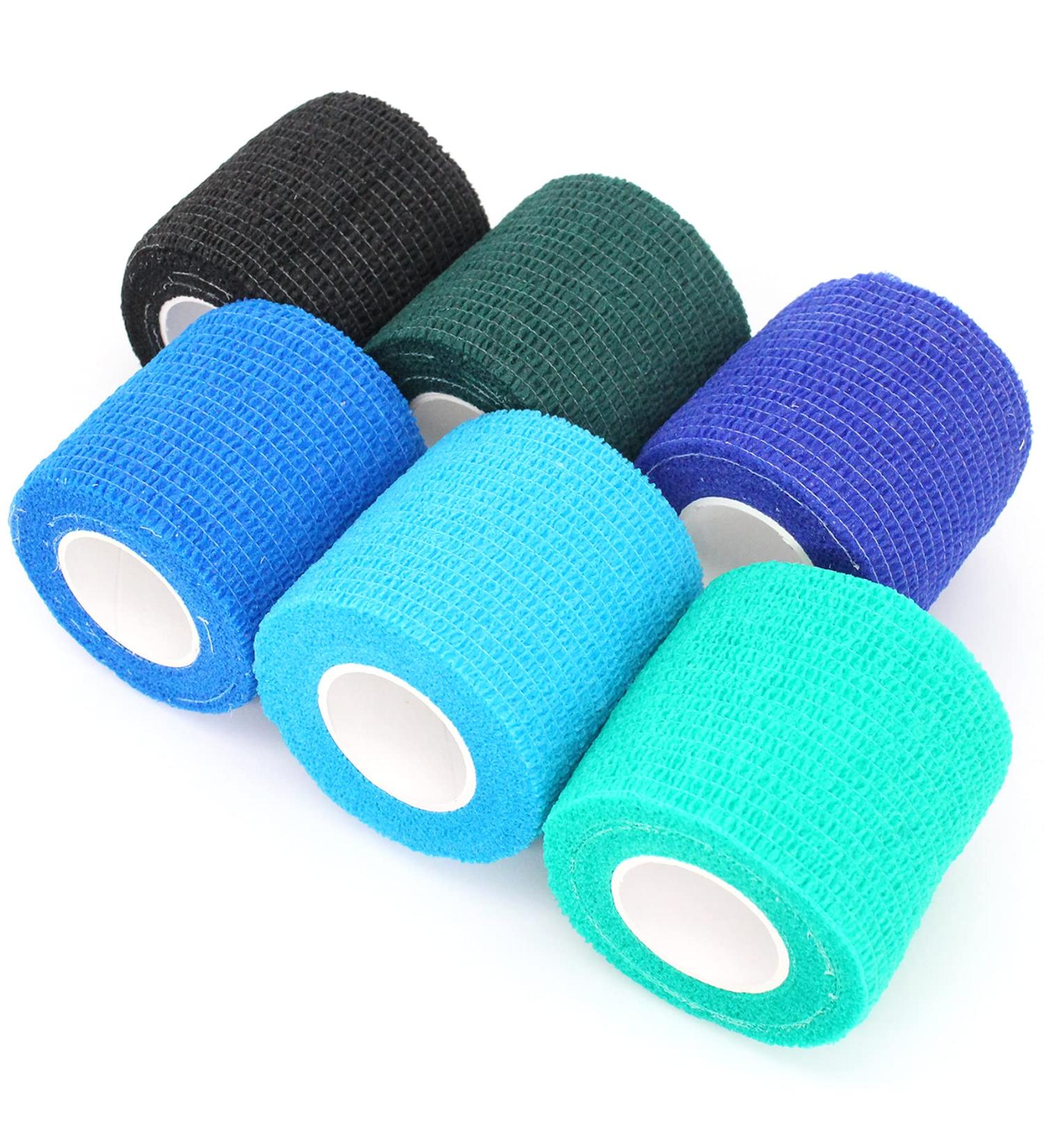 KEQCQE Cohesive Bandage Self Adherent Wrap Athletic Tape Breathable Vet Tape First Aid Tape for Dogs Cats Horses Birds & Wrist Healing Ankle Sprain Swelling (2 Inch Blue Change 6 Rolls) - Buy Online on GoSupps.com