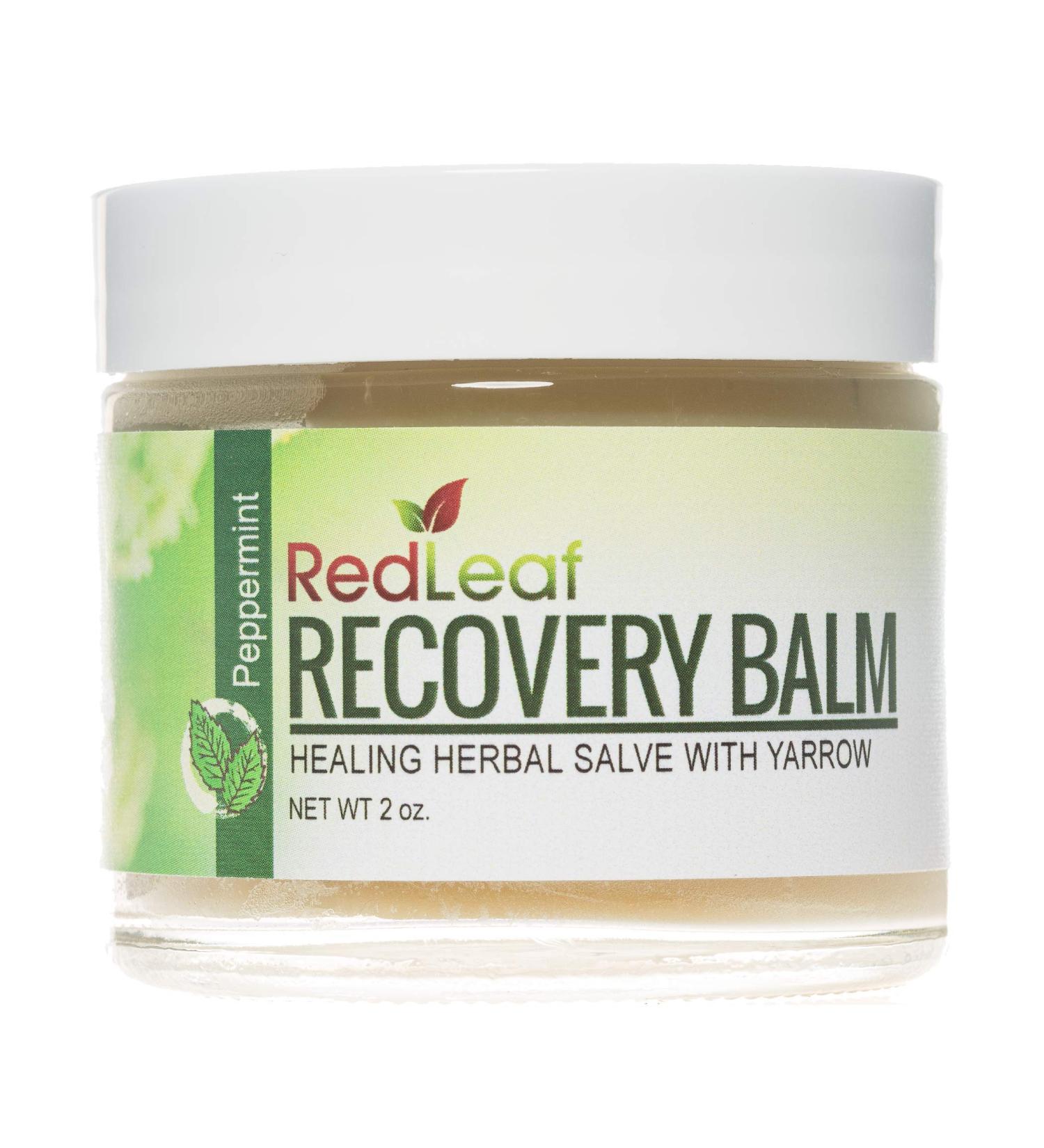 Red Leaf Recovery Balm - Herbal Skin Salve with Organic Yarrow for Soothing Healing. Scented with Yarrow & Peppermint Oil - Buy Online on GoSupps.com