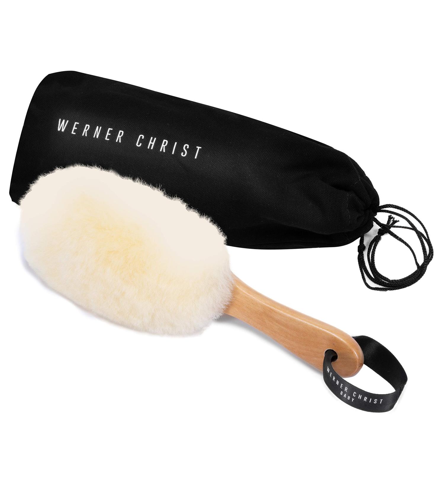 Werner Christ Baby Brush | Extra Soft Natural Hair Brush for Newborns & Toddlers - 100% Lambskin Care - Buy Online on GoSupps.com