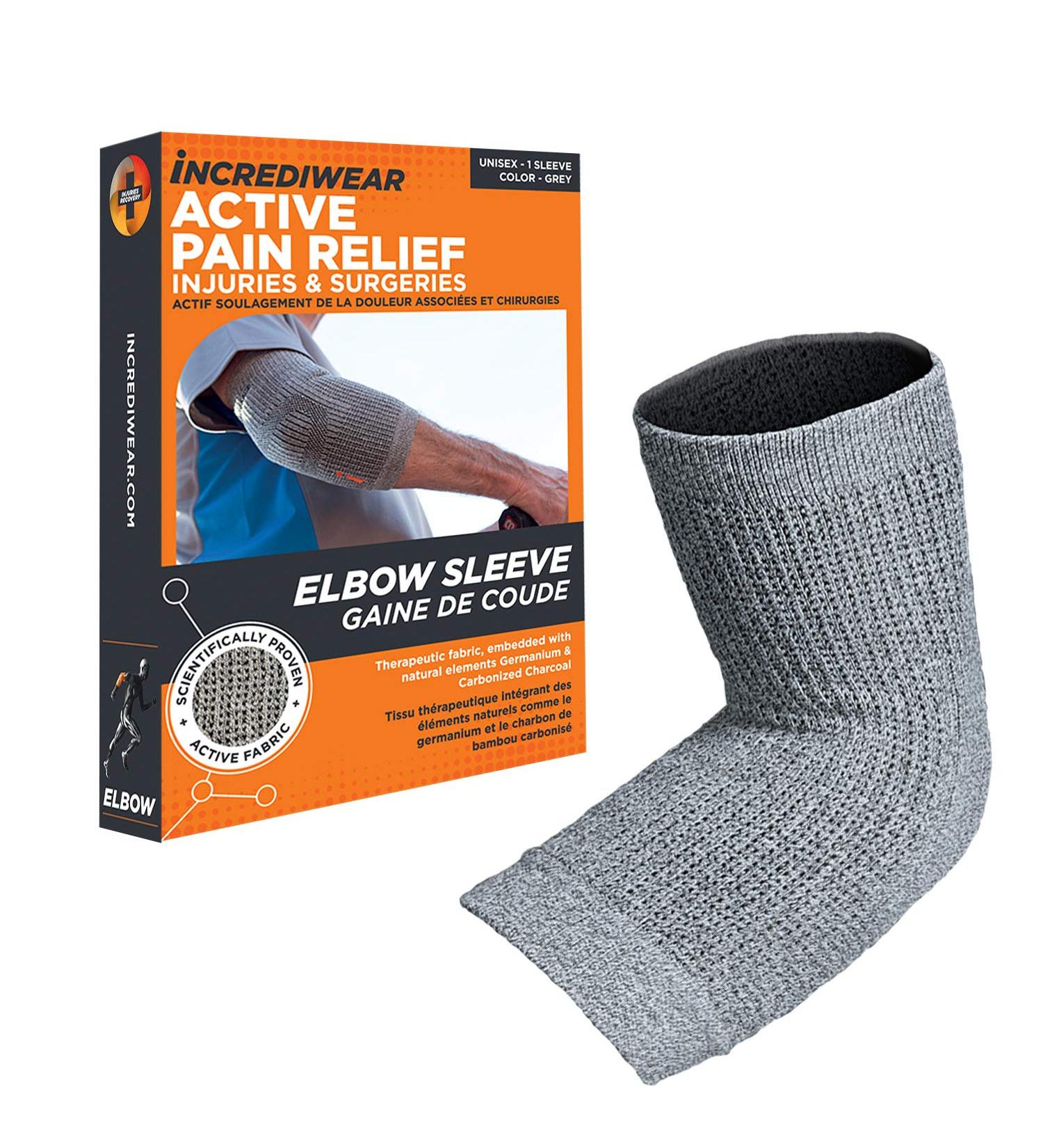 Incrediwear Elbow Sleeve for Joint Pain Relief & Circulation - Large Grey - Buy Online on GoSupps.com