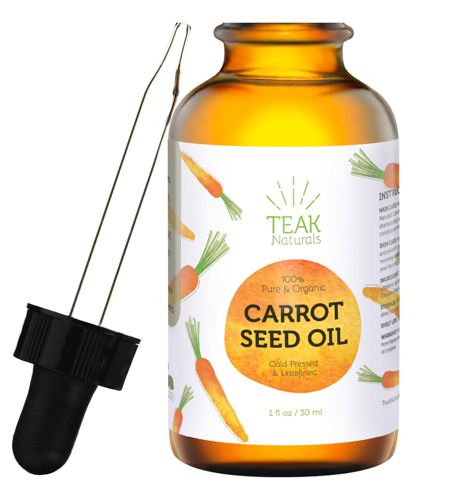 100% Organic Carrot Seed Oil | Cold Pressed & Unrefined - Skin Hair & Scalp Healing - 1 oz | International Shipping - Buy Online on GoSupps.com