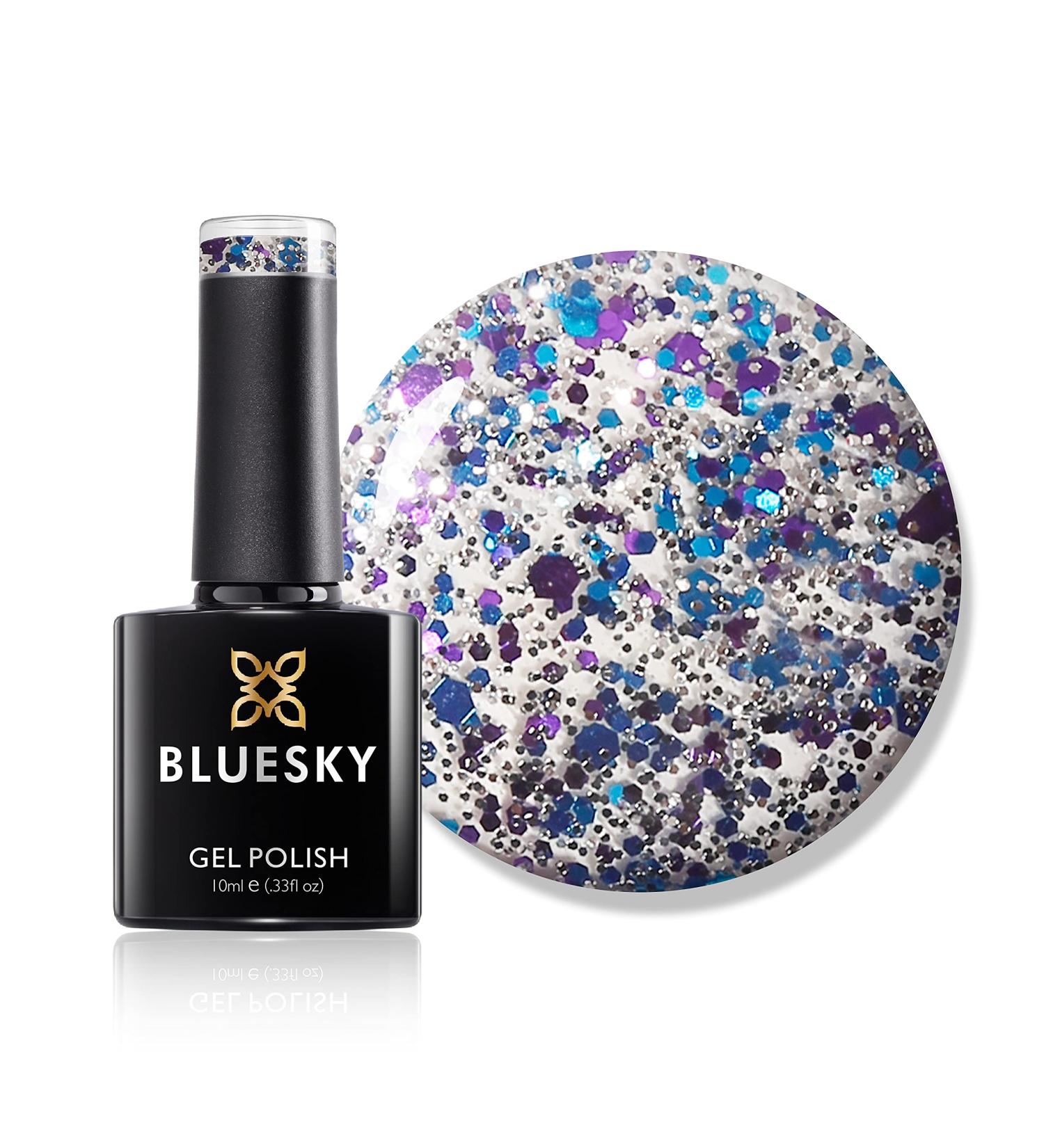 Bluesky Gel Nail Polish Just Dance Sp11 Clear Glitter Transparent Long Lasting Chip Resistant 10 ml (Requires Drying Under UV LED Lamp) - Buy Online on GoSupps.com