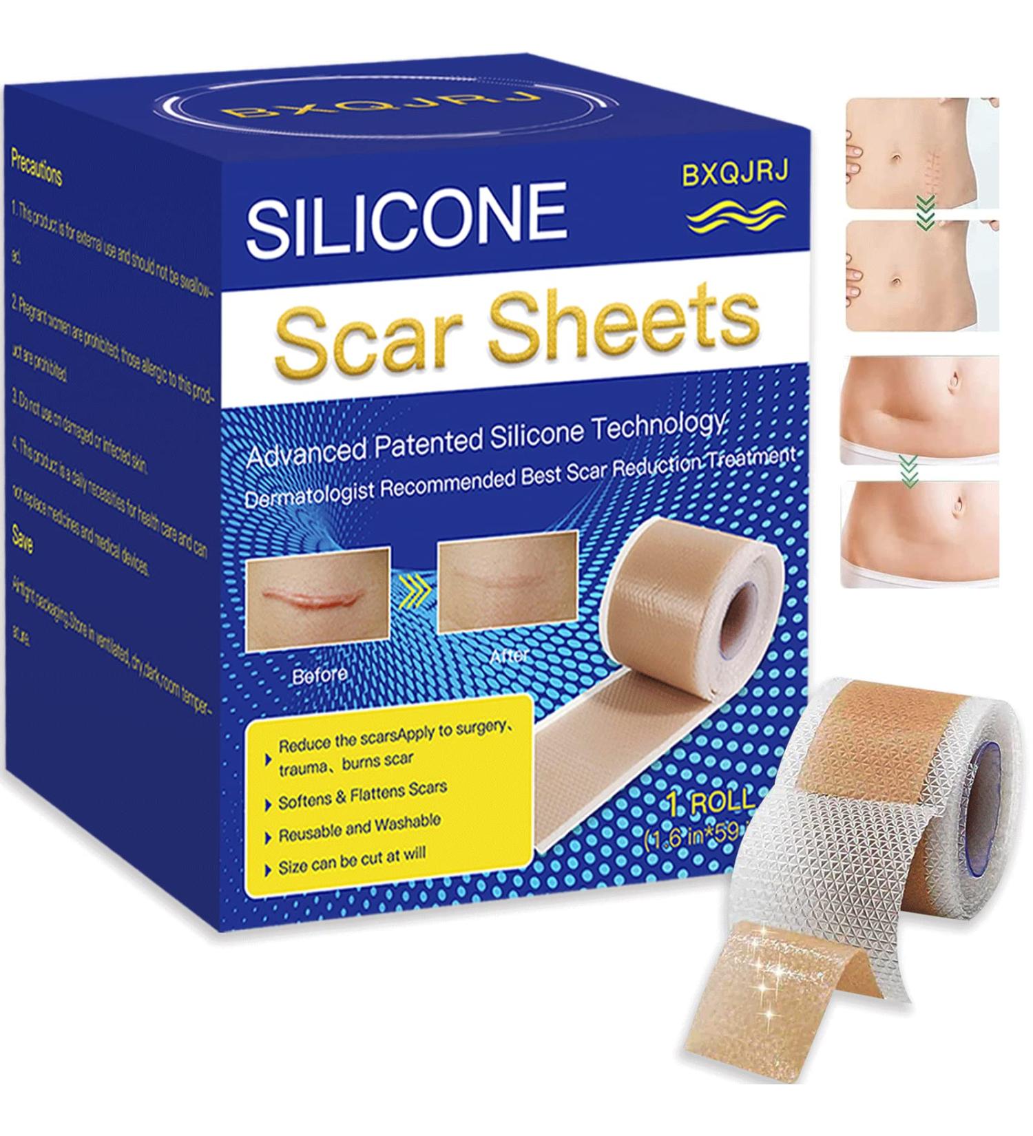 Silicone Scar Sheets 6 Pack for C-Section, Surgery, Burn, Post-Acne & Stretch Marks - 4x150cm - Buy Online on GoSupps.com