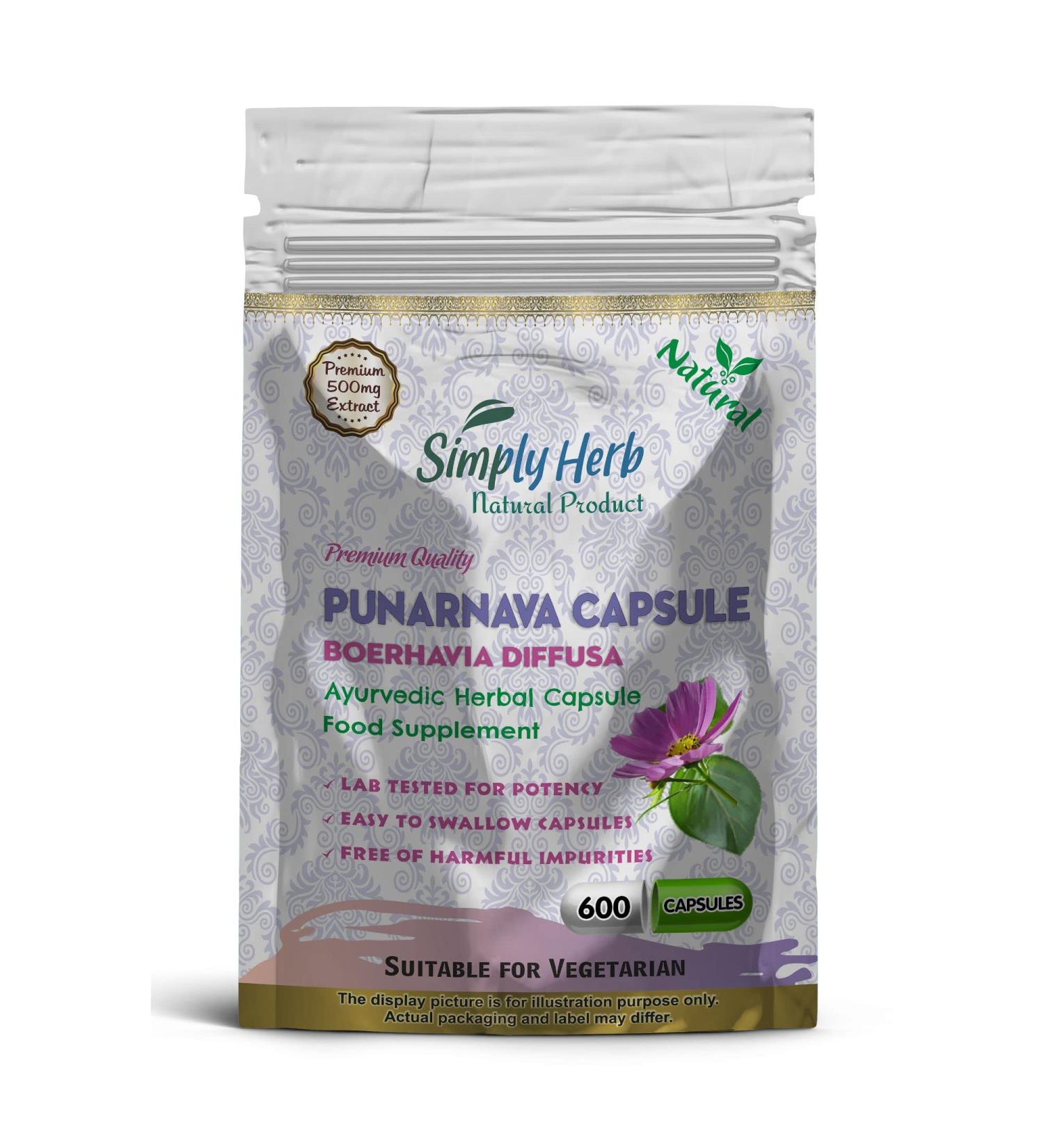 Punarnava Capsule (600 Capsules) 600 count (Pack of 1)