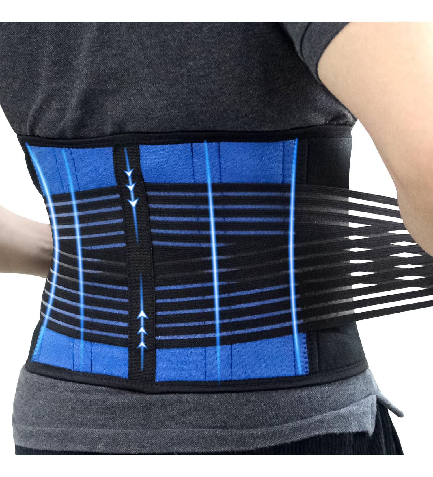 Aptoco Back Brace for Lower Back Pain Relief | Invisible Lumbar Support Belt | Breathable Posture Corrector with 4 Stays | Medium (Waist 35-40.5) - International Shipping Available - Buy Online on GoSupps.com