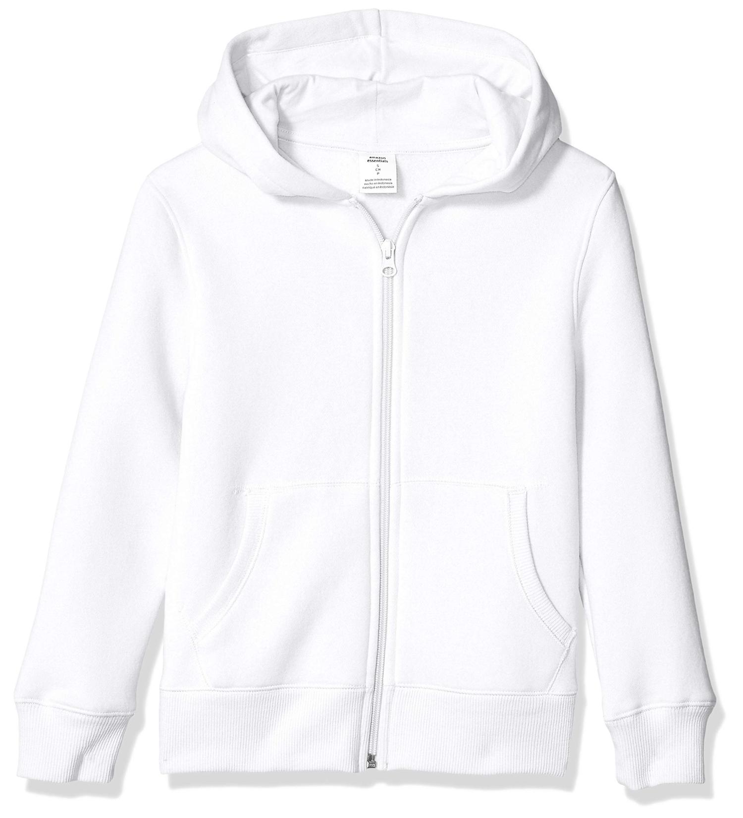 Amazon Essentials Boys' & Toddlers' White Fleece Zip-Up Hoodie - Size 8 Years - Buy Online on GoSupps.com