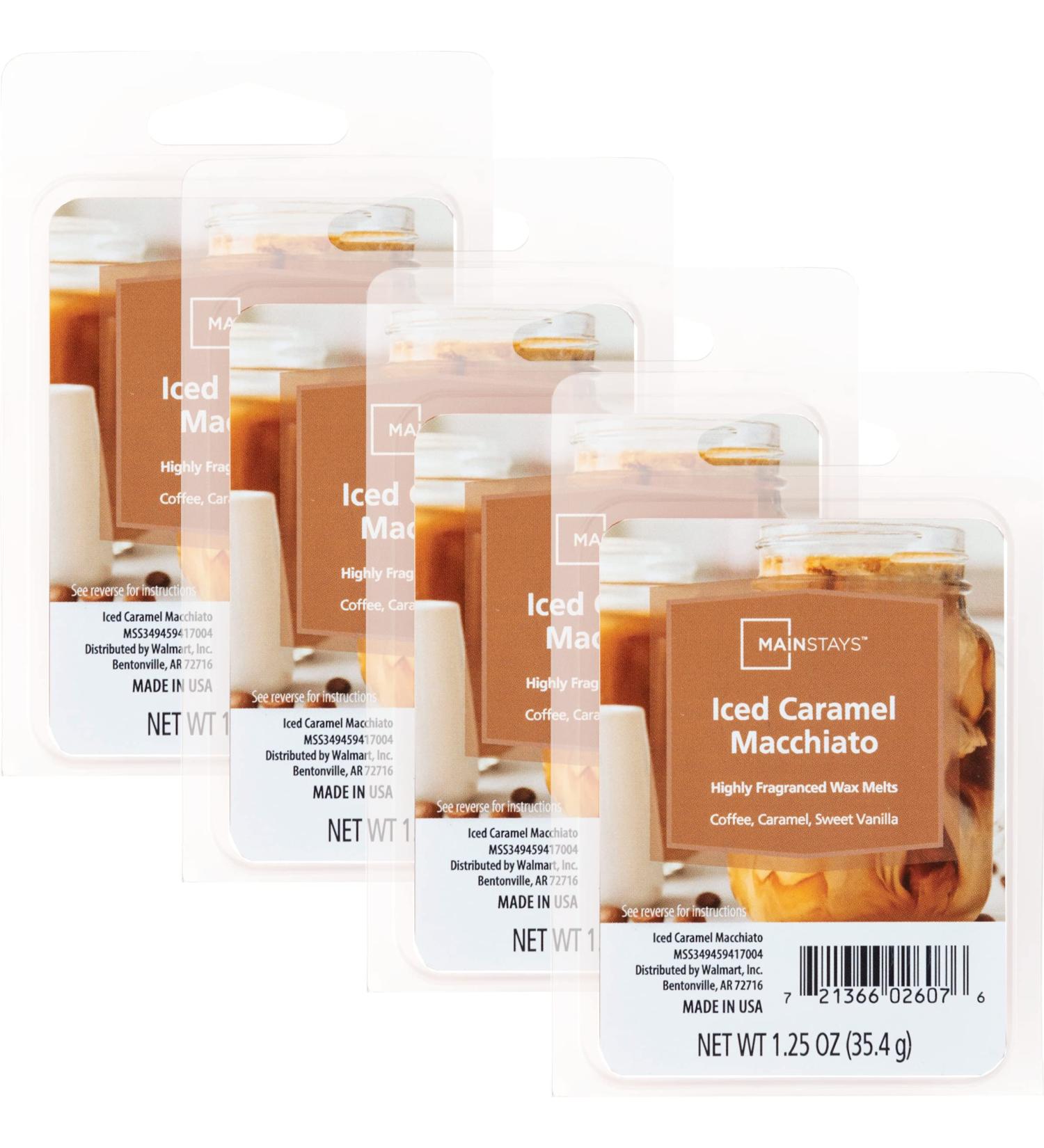 Mainstays Scented Wax Cubes - Iced Caramel Macchiato 4-Pack (35.4 ml) | Premium Wax Melts for Home Fragrance - Buy Online on GoSupps.com