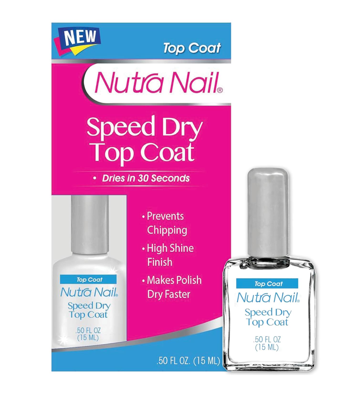 Nutra Nail Manicure Collection - Speed Dry 30 Seconds Quick Dry Top Coat Nail Polish 0.5 oz | Fast-Drying Nail Care - Buy Online on GoSupps.com