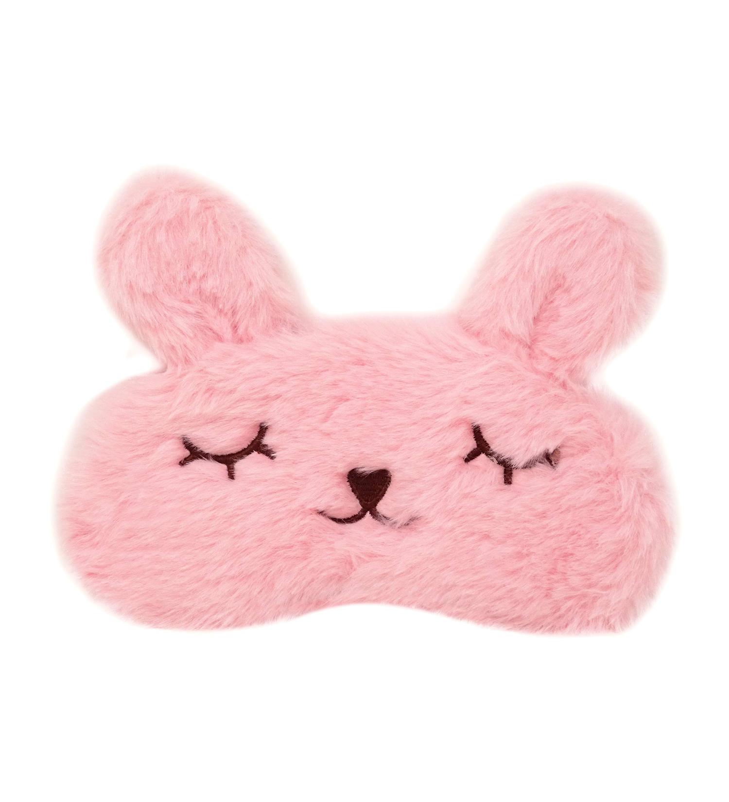 Honbay Plush Rabbit Sleeping Eye Mask for Girls - Cute Cartoon Animal Design (Pink) - Buy Online on GoSupps.com
