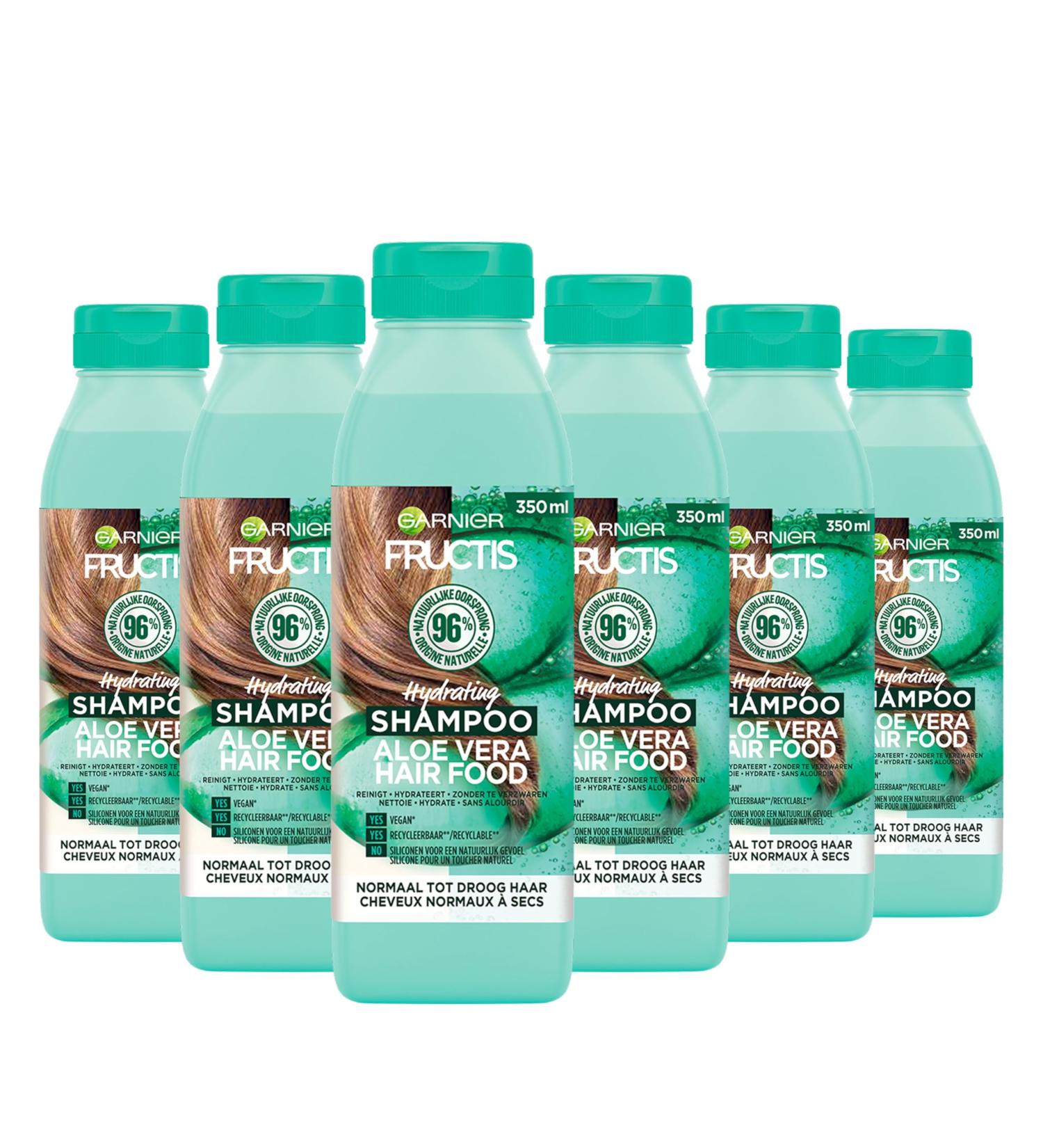 L'Or al Garnier Fructis Hair Food Aloe Vera Moisturizing Shampoo Value Pack Normal To Dry Hair 6 x 350ml NL