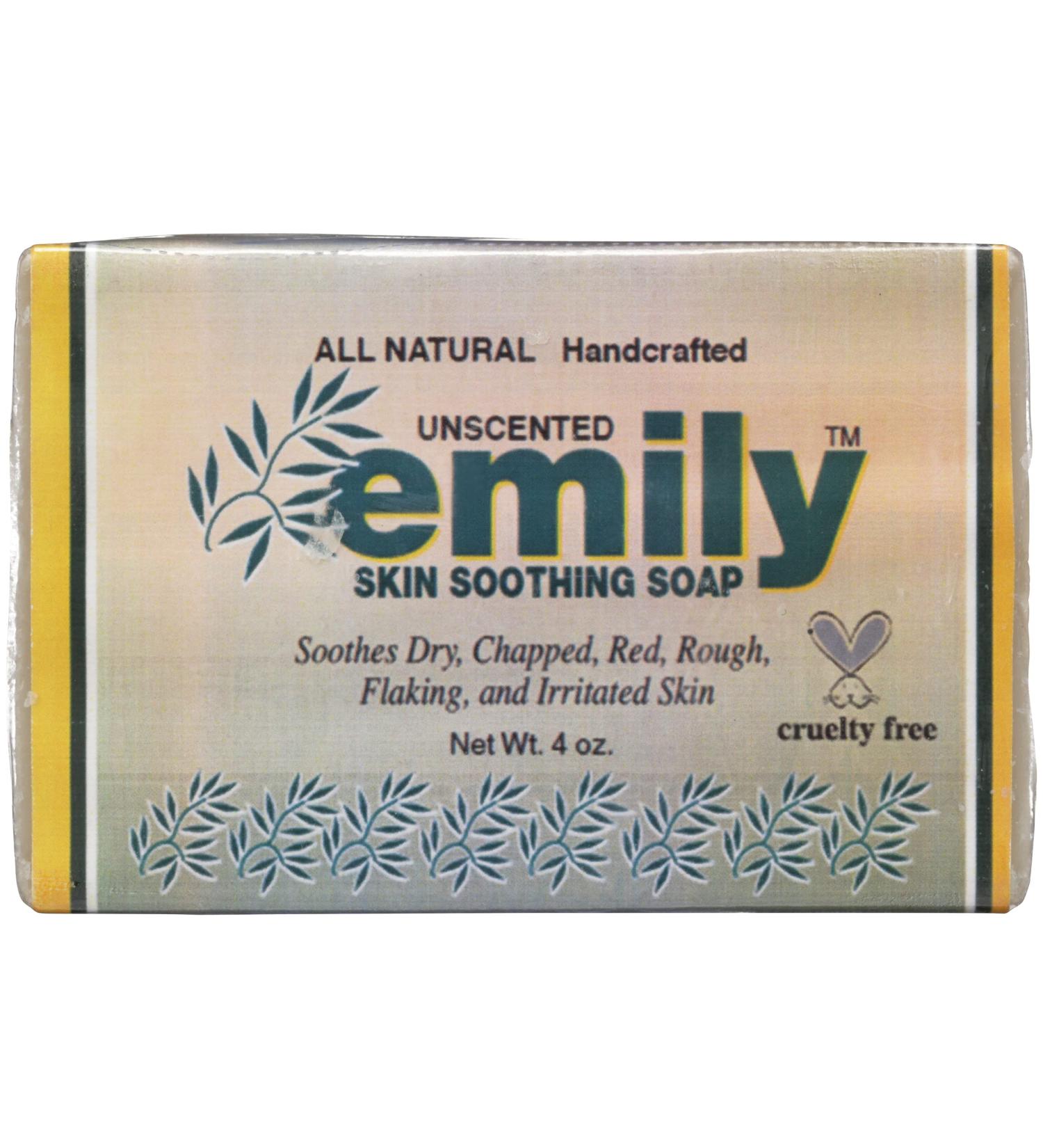 EMILY Natural Unscented Soap Bar - Skin Soothing 4 OZ | Gentle Cleansing Bar - Buy Online on GoSupps.com