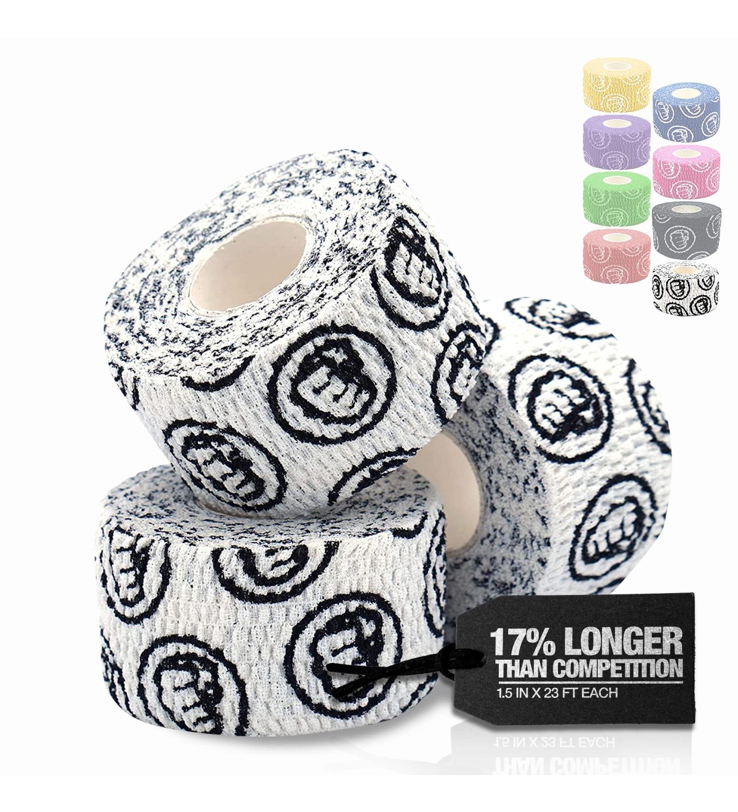 WOD Nation Weightlifting Hook Grip Tape - Bulk Pack 23 Ft/Roll - Comfortable Stretchy Athletic Tape for Weight Lifting Cross Training - Thumb Wrist & Finger Protection White 3pk (23ft Per Roll) - Buy Online on GoSupps.com